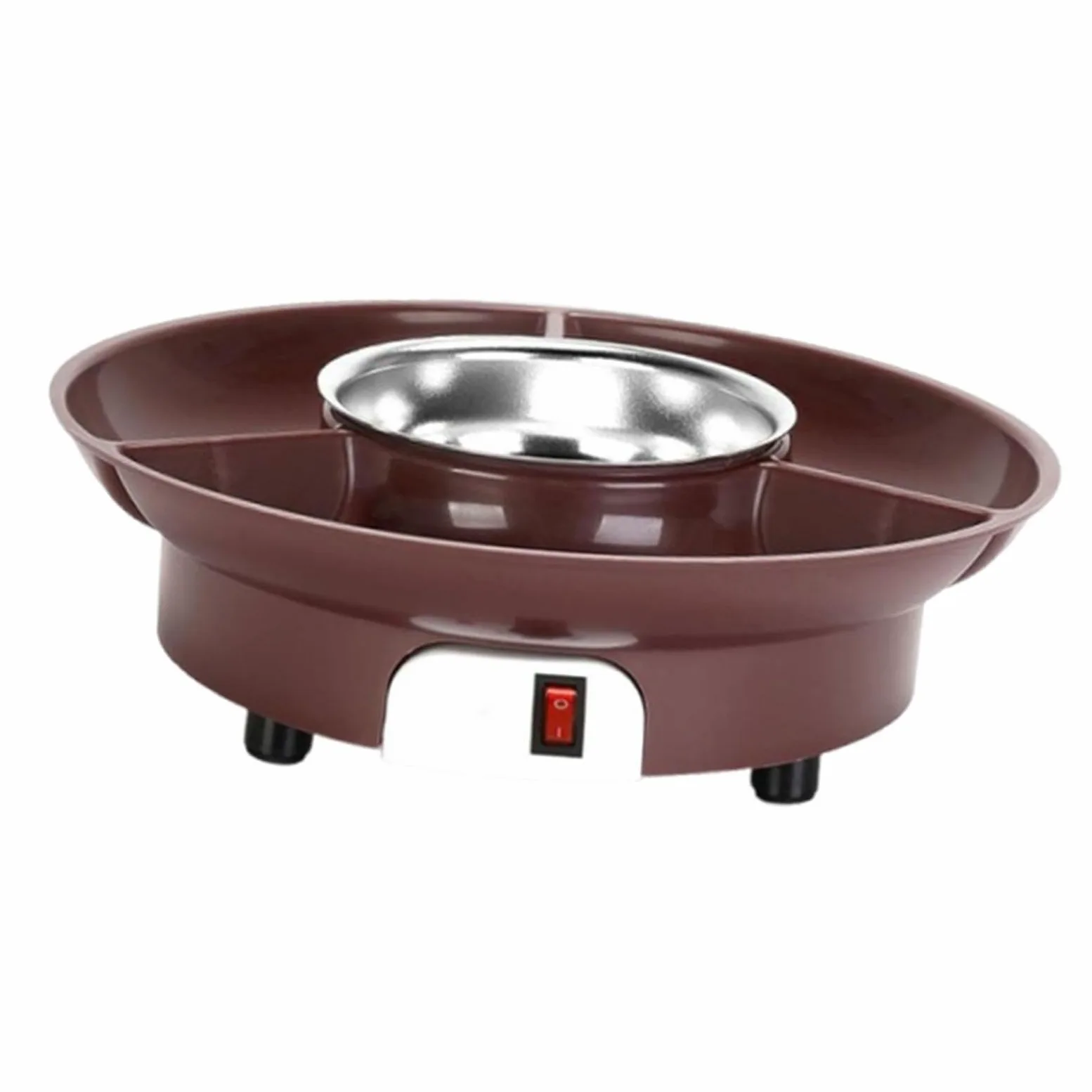 Pot à Fondue Au Chocolat Portable Électrique avec Plateau Détachable pour Fonte de Chocolat Beurre et Fromage Parfait pour Cadeaux et Soirées