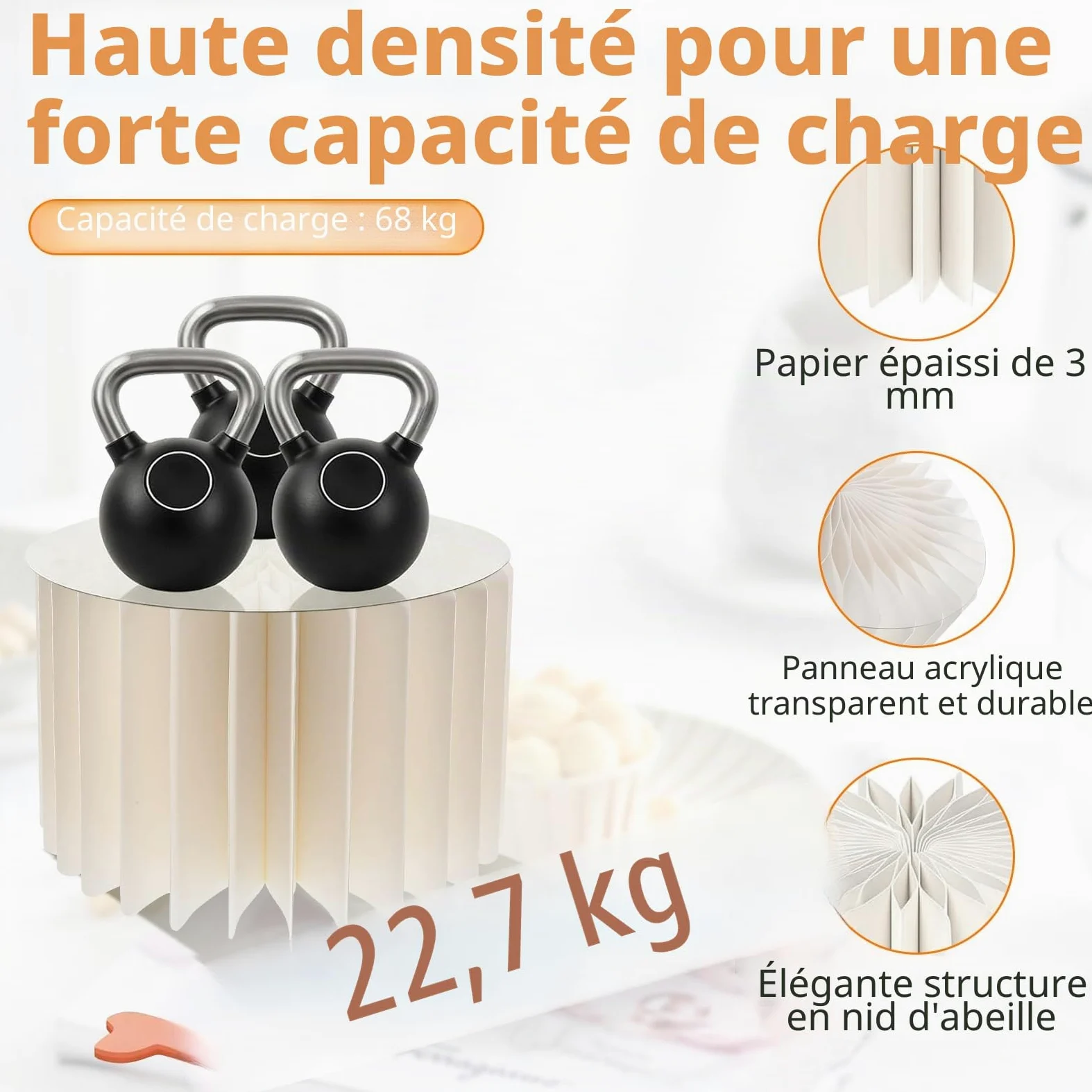 Lot de 6 Presentoir Aperitif Buffet Pliable, Presentoir Gateau avec 6 assiettes rondes en PVC, Support Gateau en Acrylique et en Carton, pour Traiteur, Dessert, Bijoux, Figurines, Bonbons, Aliments