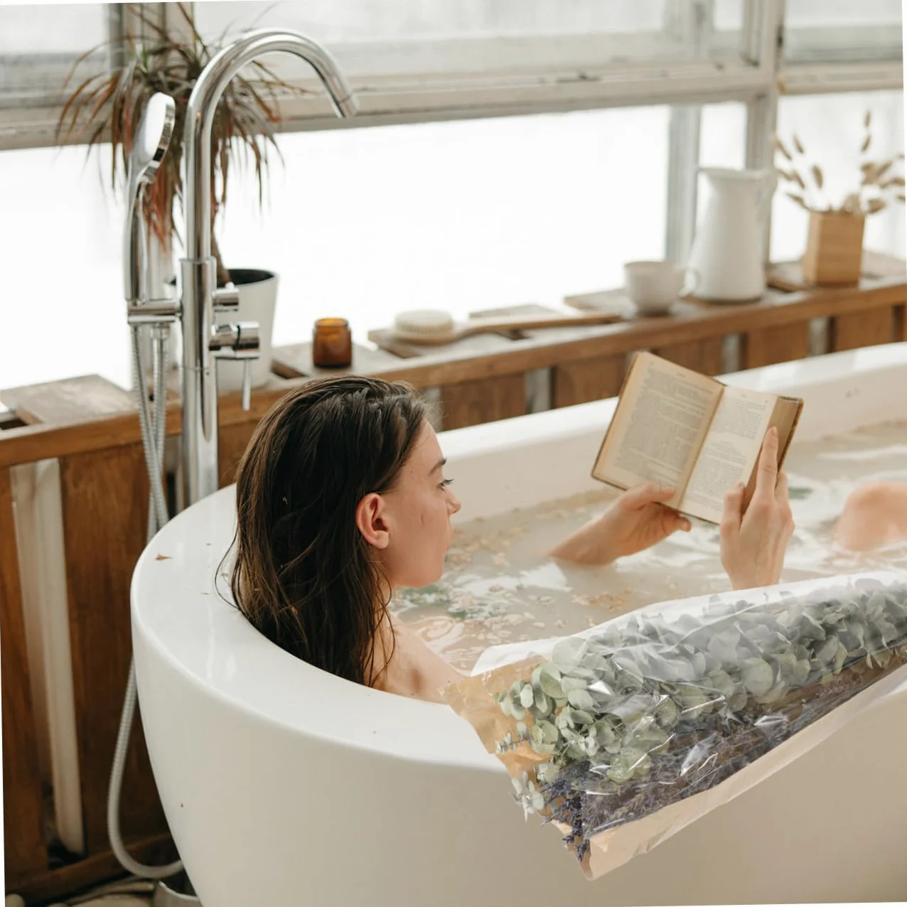 Zerodeko Bouquet Décoratif De Eucalyptus Séchées Lavande Séchée pour Décoration De Salle De Bain