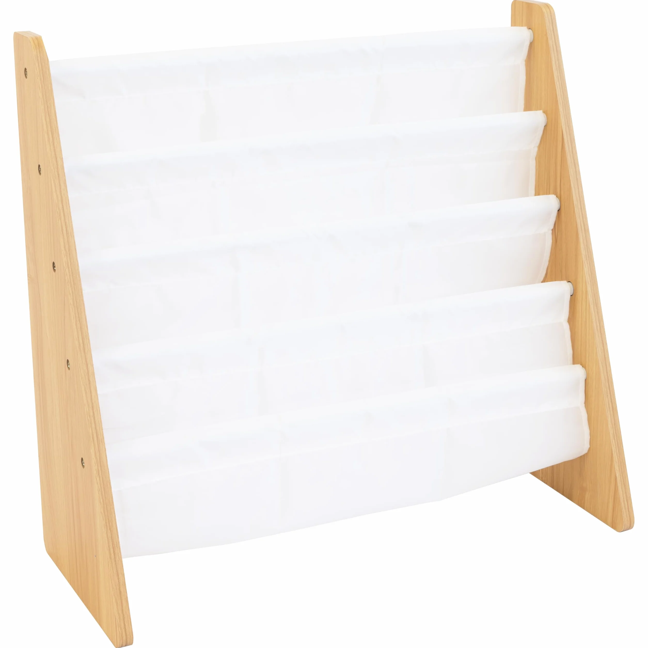 Humble Crew, bibliothèque pour Enfants, Rangement sur 4 Niveaux, Porte-Livres pour Enfants, étagère, Naturel/Blanc