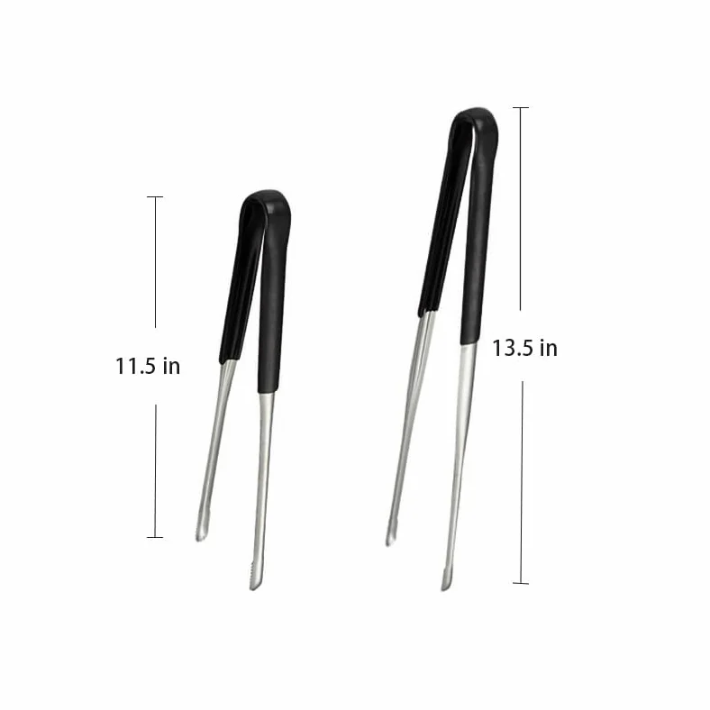 Lot de 4 pinces de cuisine en acier inoxydable (11,5/13,5)