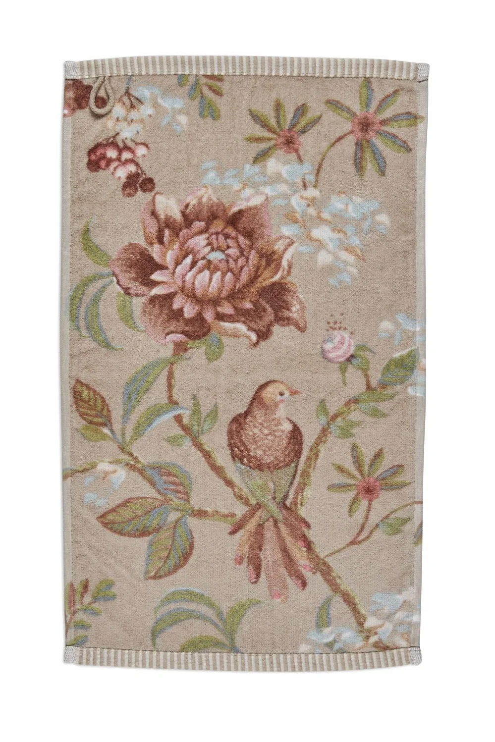 PiP Studio Lot de 3 serviettes d'invité Secret Garden - Couleur kaki - Dimensions : 30 x 50 cm