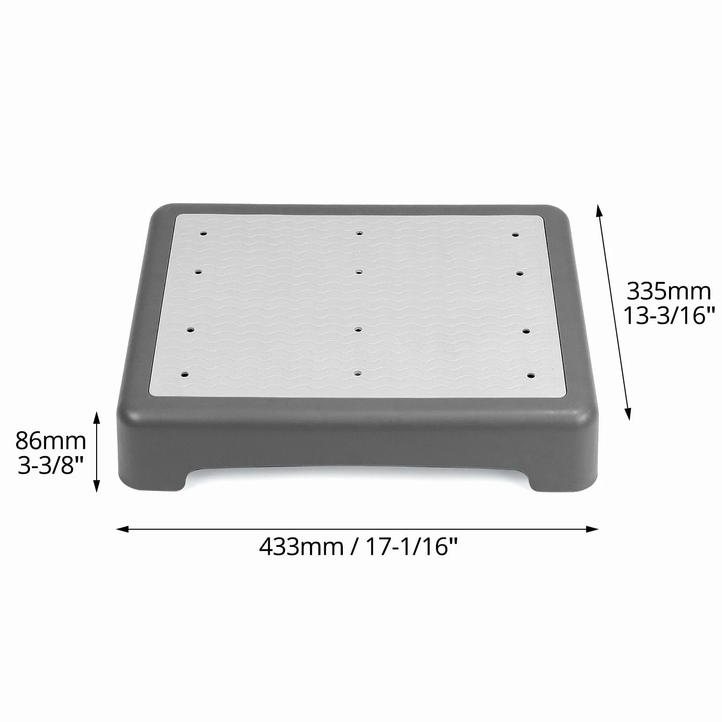 QWORK® Marchepied antidérapant 9 cm - jusqu'à 220 kg de capacité - pour Personnes âgées, Douche, Baignoire, Voiture, extérieur