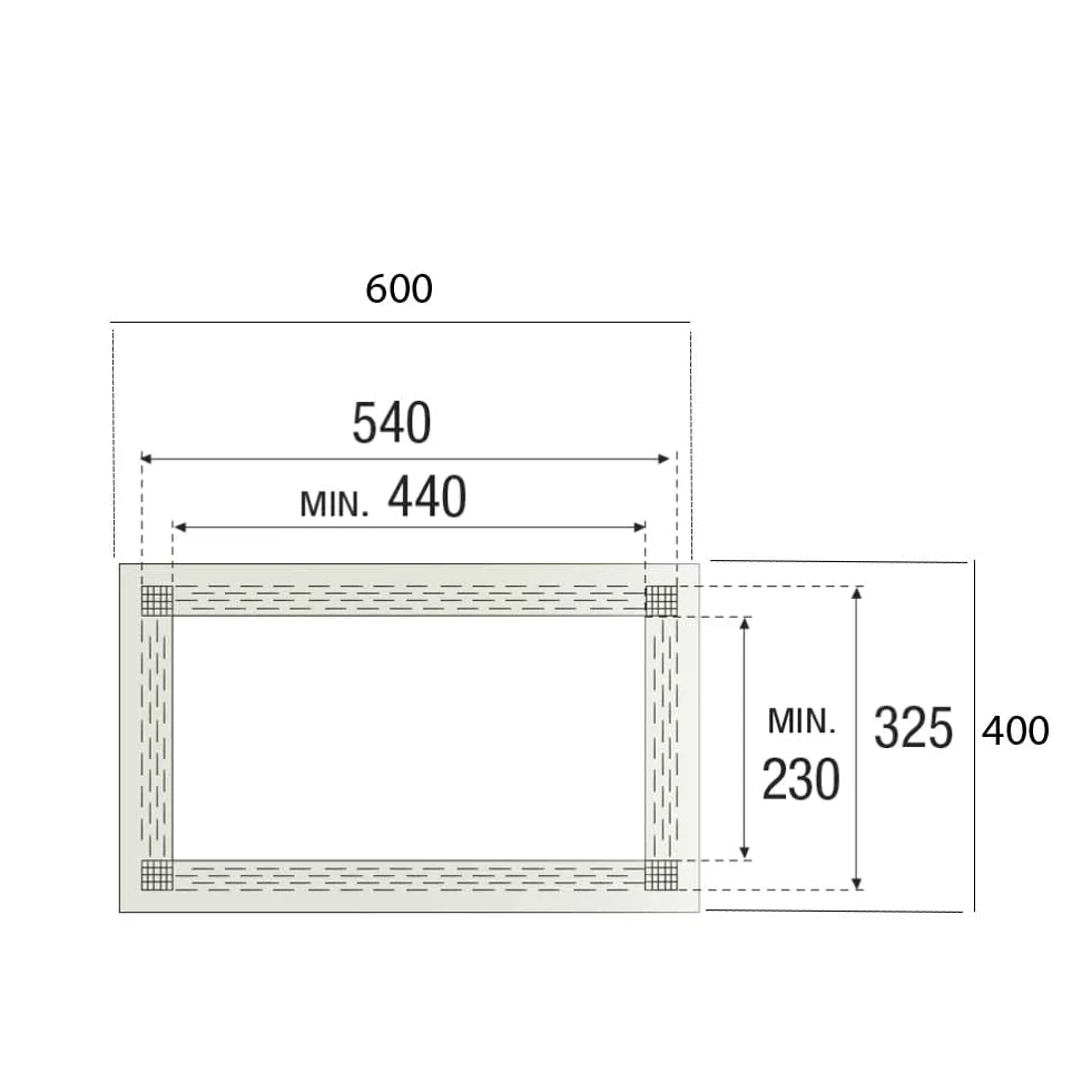 Cadre de Décoration Universel pour Micro-ondes 60x40 cm – Installation sur Meuble de Cuisine avec Kit Inclus – Résistant à la Chaleur – Installation Facile (Noir)