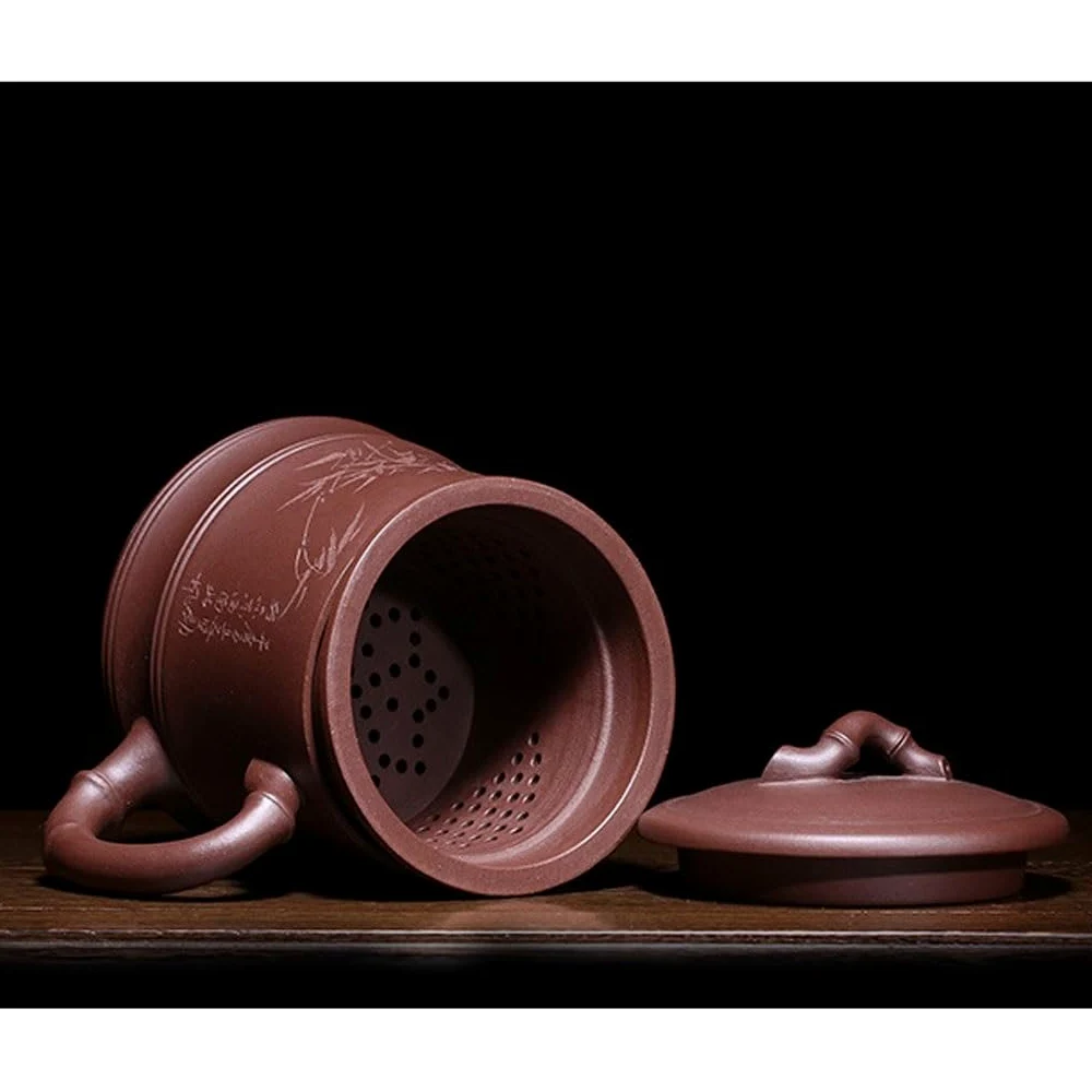 Tasse à thé Tasse à thé avec Filtre en Sable Violet, Tasse à thé Faite à la Main, Tasse à thé for la Maison, Le Bureau, la Cuisine, l'étude, 560 ML Tasses à thé réutilisables