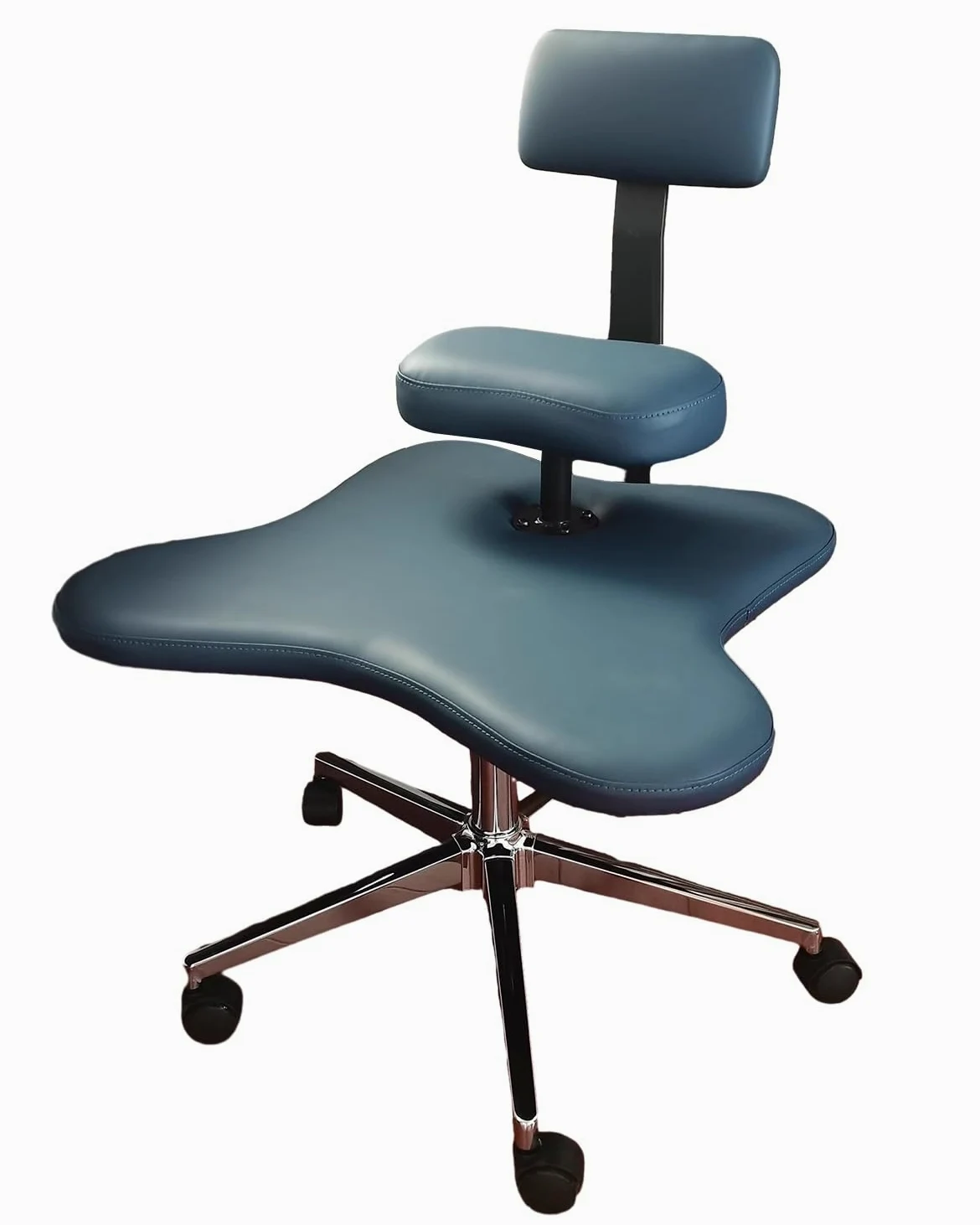 Siege Assis Genoux Chaise de Bureau à Genoux à Genoux, Chaises Ergonomiques à Pattes Croisées avec Un Angle D'inclinaison Réglable et Au Milieu du Dos, Tabouret de Jeu Sans Bras Confortable Moderne (