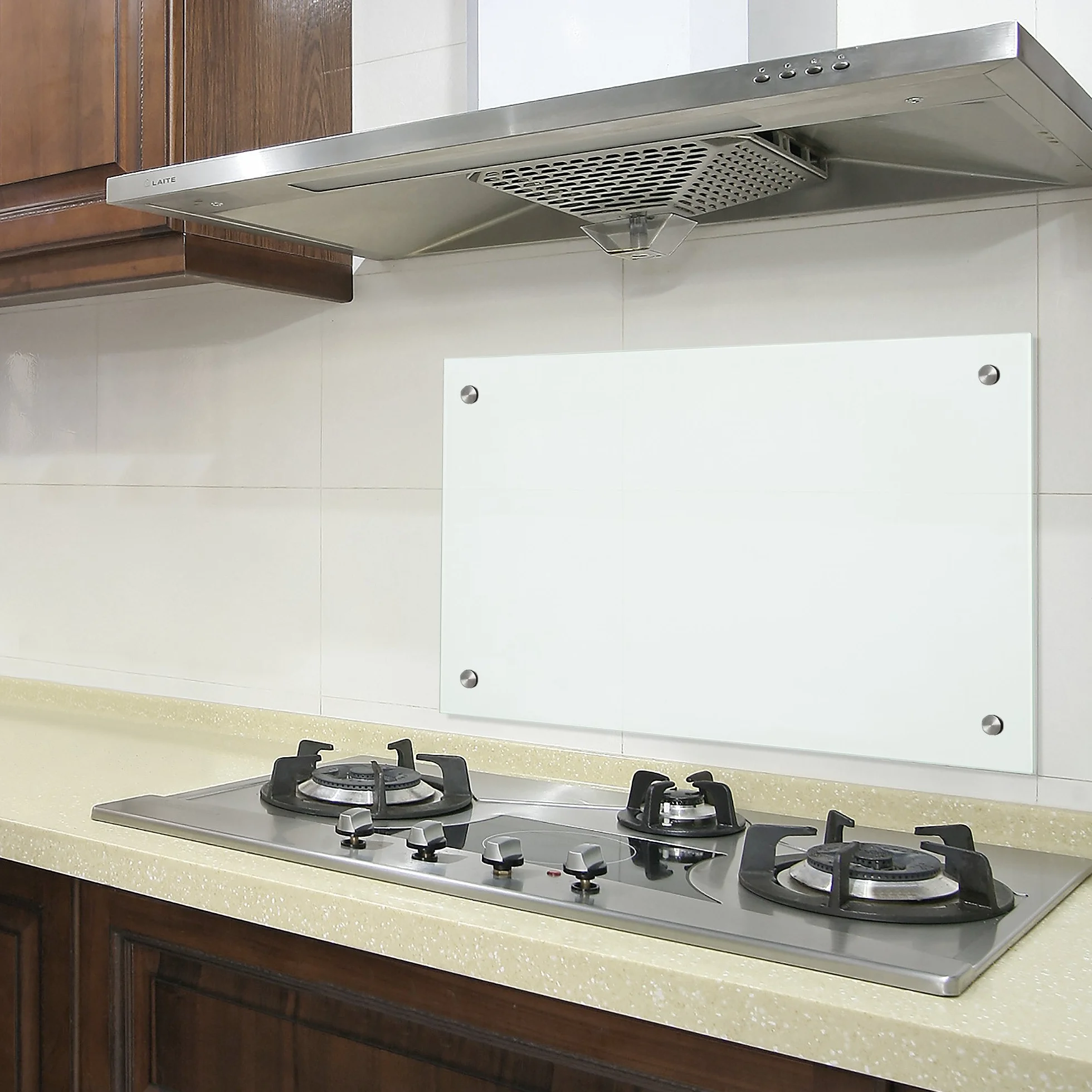 [neu.haus] Verre Fond de hotte 90x50cm Verre Mat la cuisinière Protection Contre Les éclaboussements de Gras
