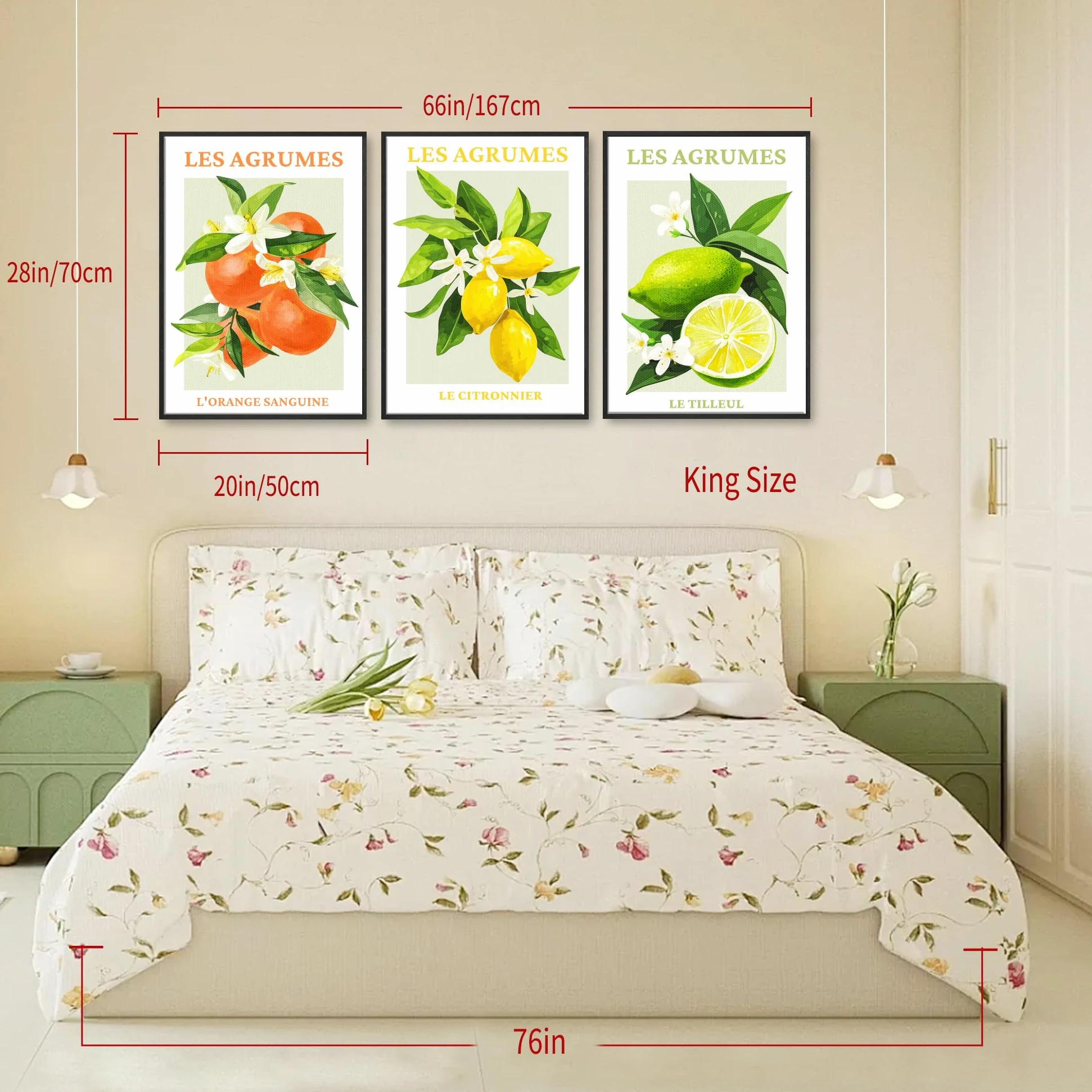 hyidecorart Cadre Noir Tableau Decoration Murale Chambre Salon, Fruits Citron Orange Sanguine Impression Sur Toile, Decoration Murale Salle De Bain Bureau Cuisine