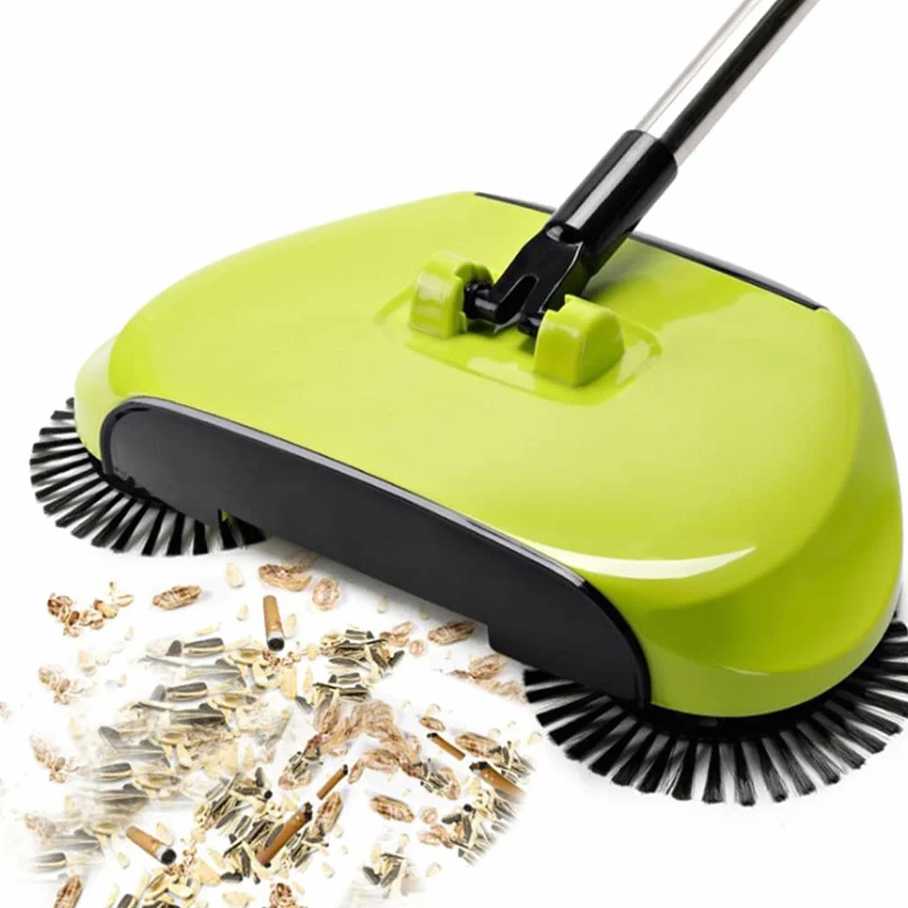 Machine de Balayage Manuelle Multifonction, Balai Rotatif à 360 degrés, Outil de Nettoyage Non électrique pour Balai et Pelle à poussière