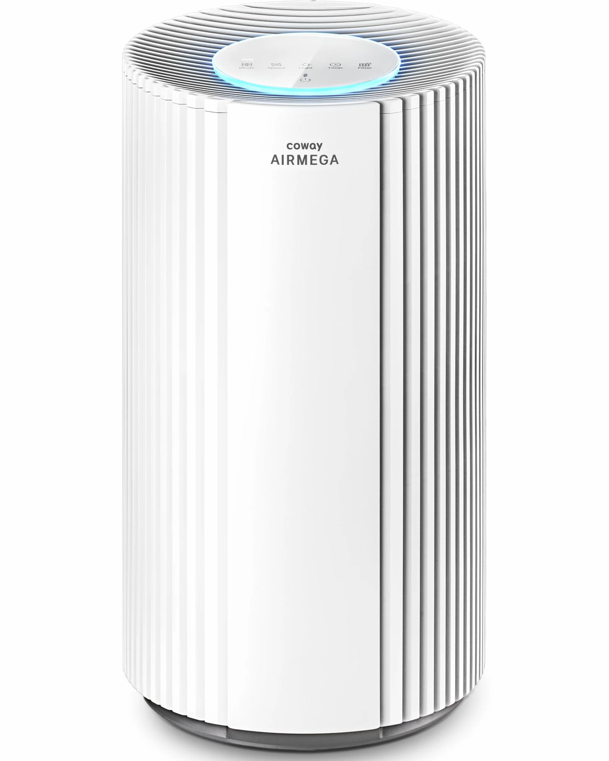 COWAY Purificateur d’air grande pièce, CADR 713 m³/h, purifie 148 m² en 30 min, filtre HEPA contre fumée, allergènes, poils d’animaux, odeurs, capteur PM10, mode éco, AIRMEGA 350 blanc