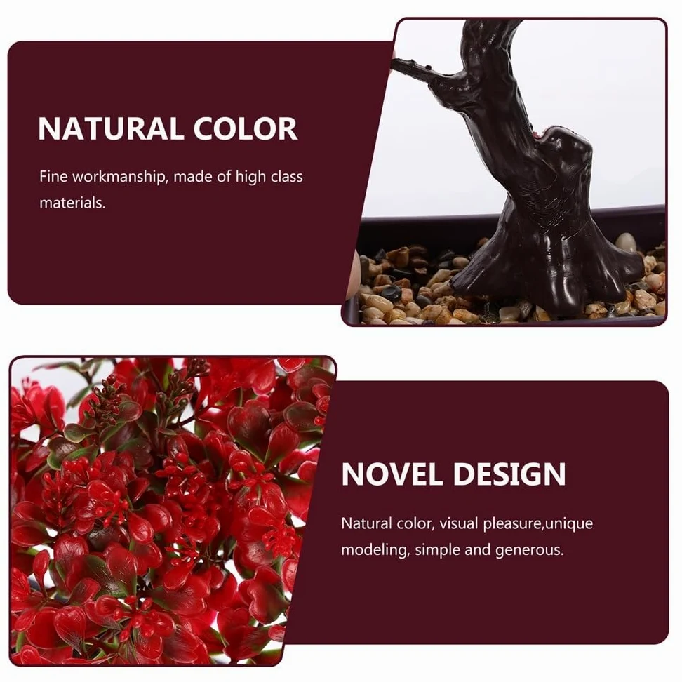 Bonsaï Artificiel Plantes artificielles en Pot, bonsaï Artificiel, Fausses Plantes, Simulation d'arbre, décoration de Table de Jardin d'invités Décoration de bonsaï(Yellow)