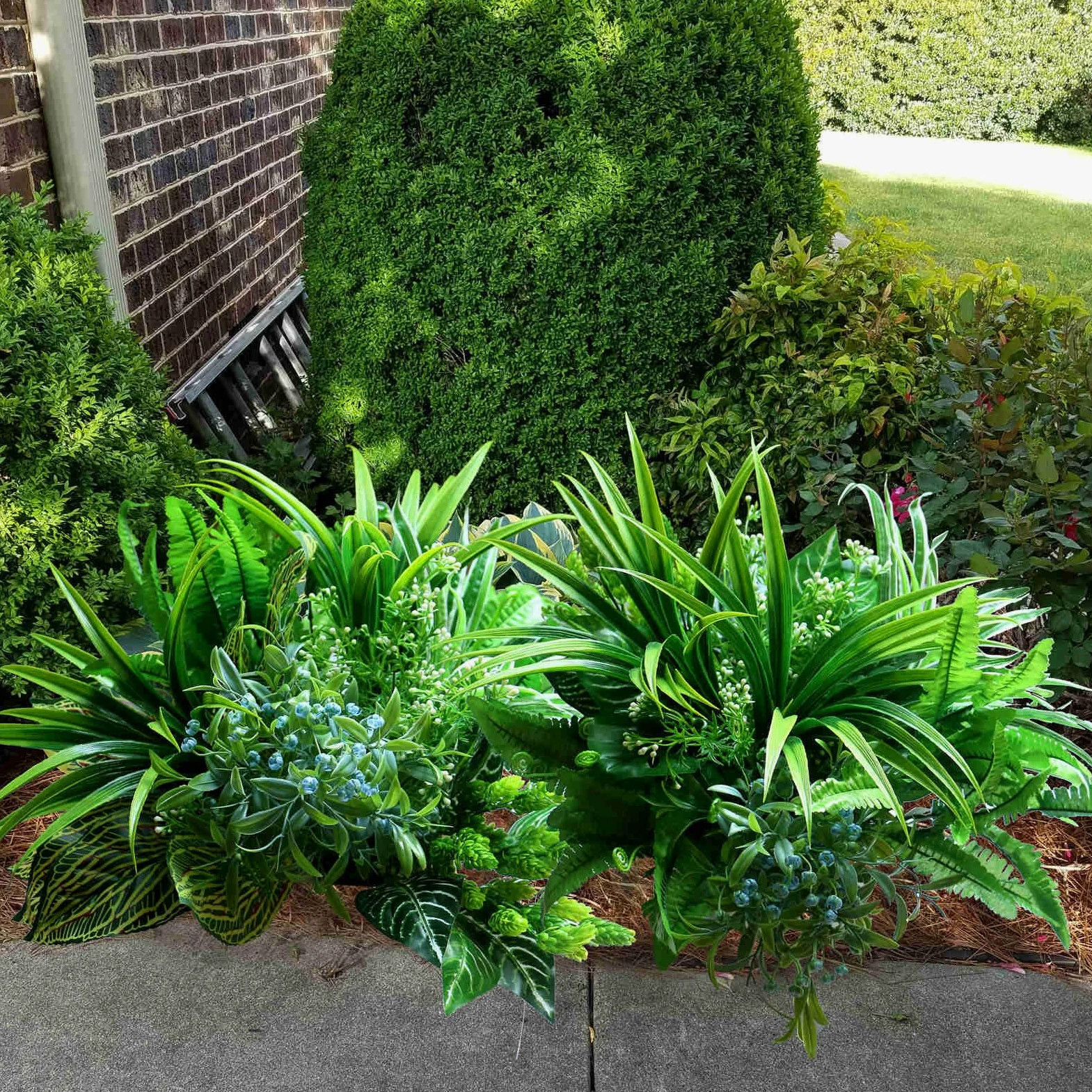 Lot de 15 Plantes artificielles d'extérieur résistantes aux UV en Vrac en Plastique pour décoration de Maison, Jardin, Pots de Fleurs, Pots de fenêtre, Porche, Panier Suspendu
