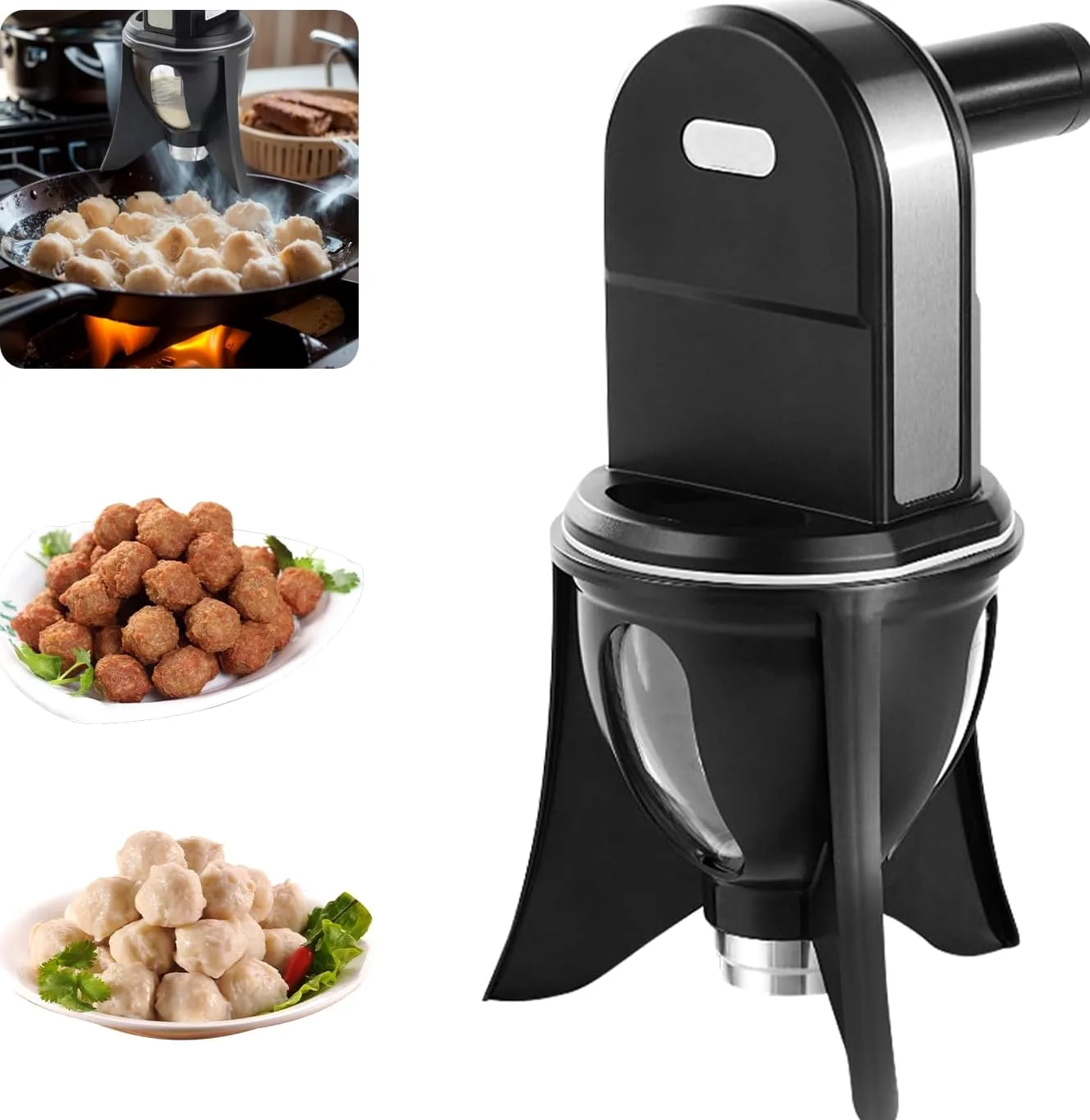 Petite Machine Automatique de Boulettes Sucrées, Machine de Fabrication de Boulettes de Viande, Appareil de Formage pour Boulette de Viande ou Boulettes de Poisson, pour Amateurs de Cuisine Maison