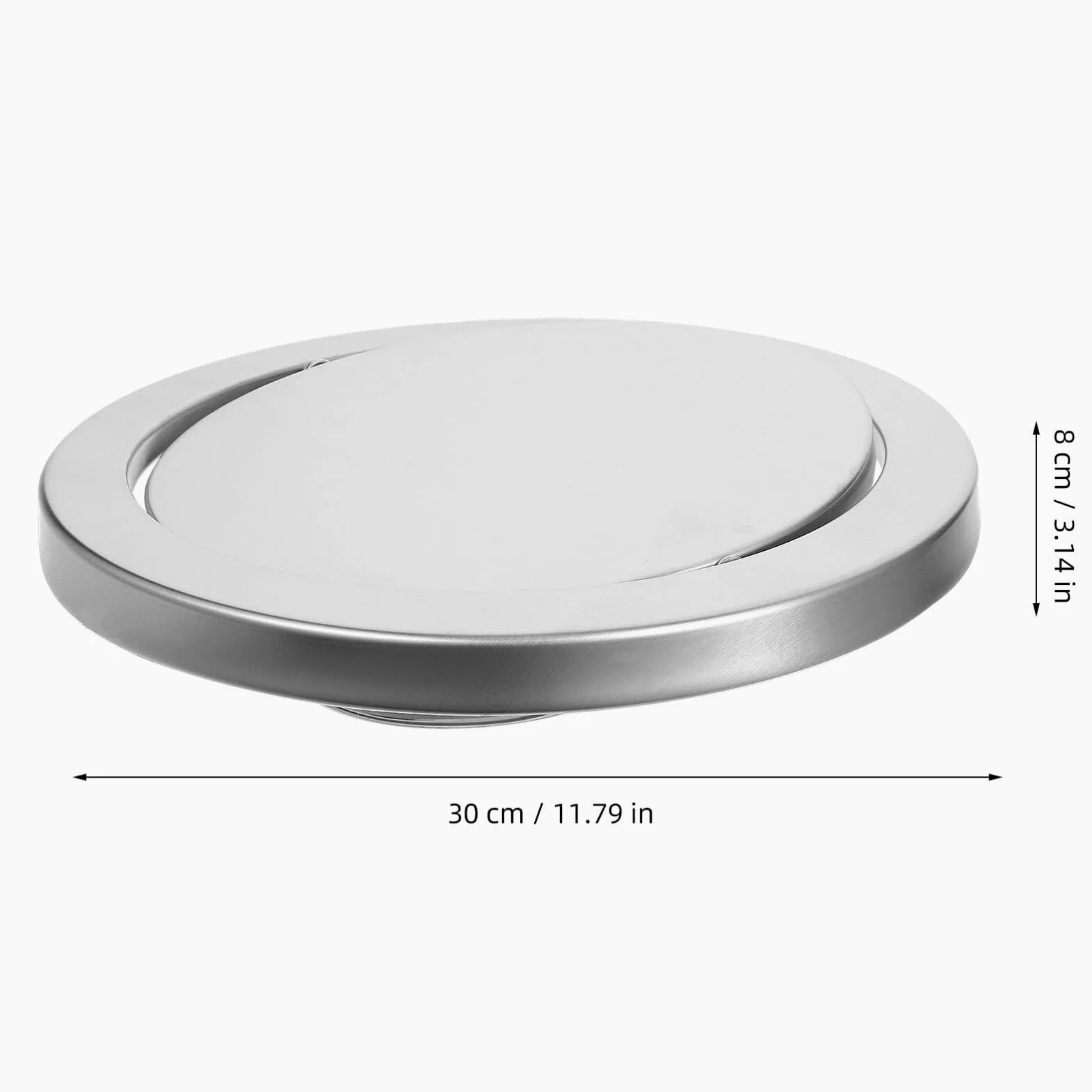 Couvercle Basculant En Acier Inoxydable Pour Poubelle 30 Cm Résistant Aux Intempéries Accessoire Remplacement Pour Poubelle De Cuisine Et Lieux Publics