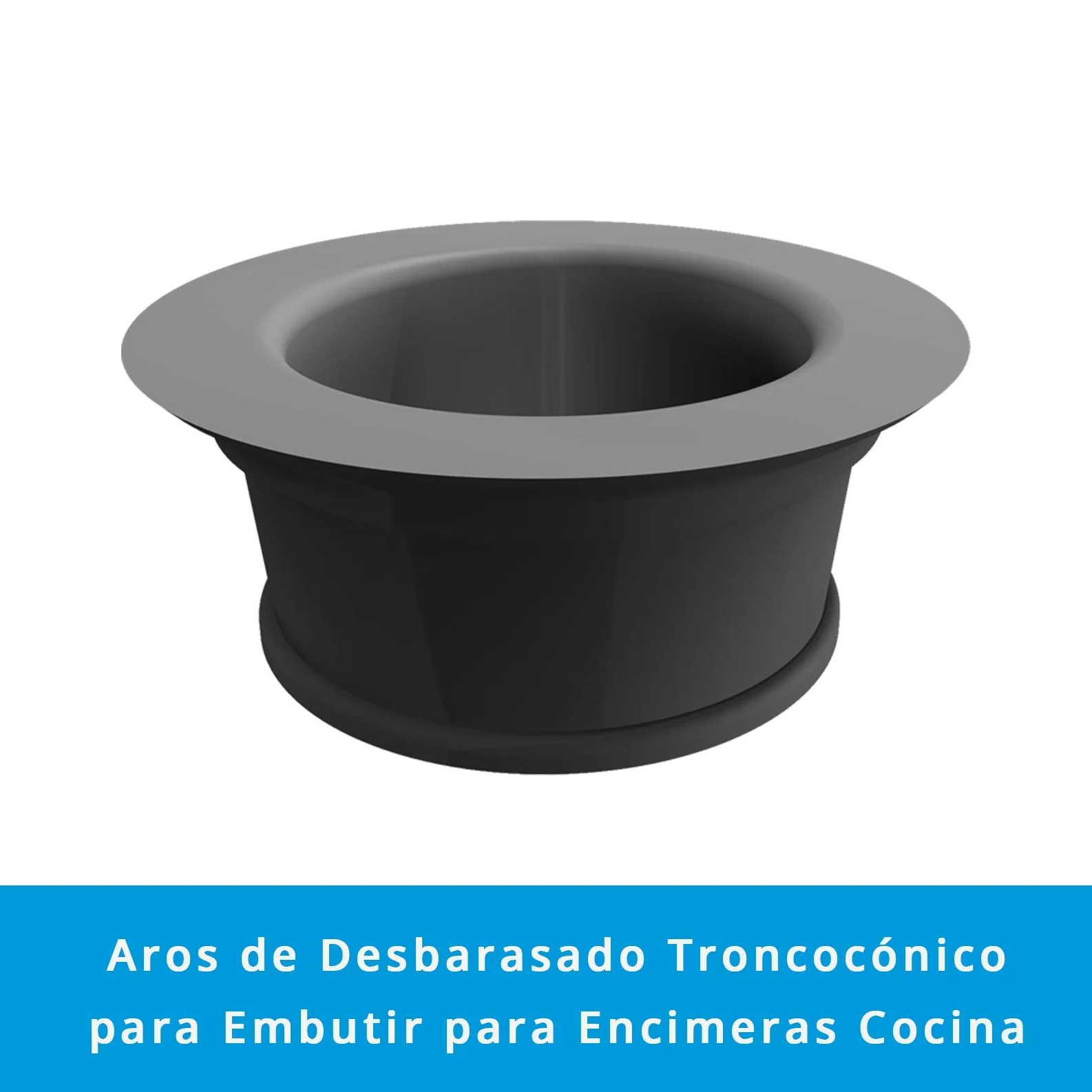 Set de 2 Joints Troncoconiques pour Poubelle Cousines, Faites en Gomme de Caoutchouc noire a Basse intensité. | idéal per Cousines Industrielles.