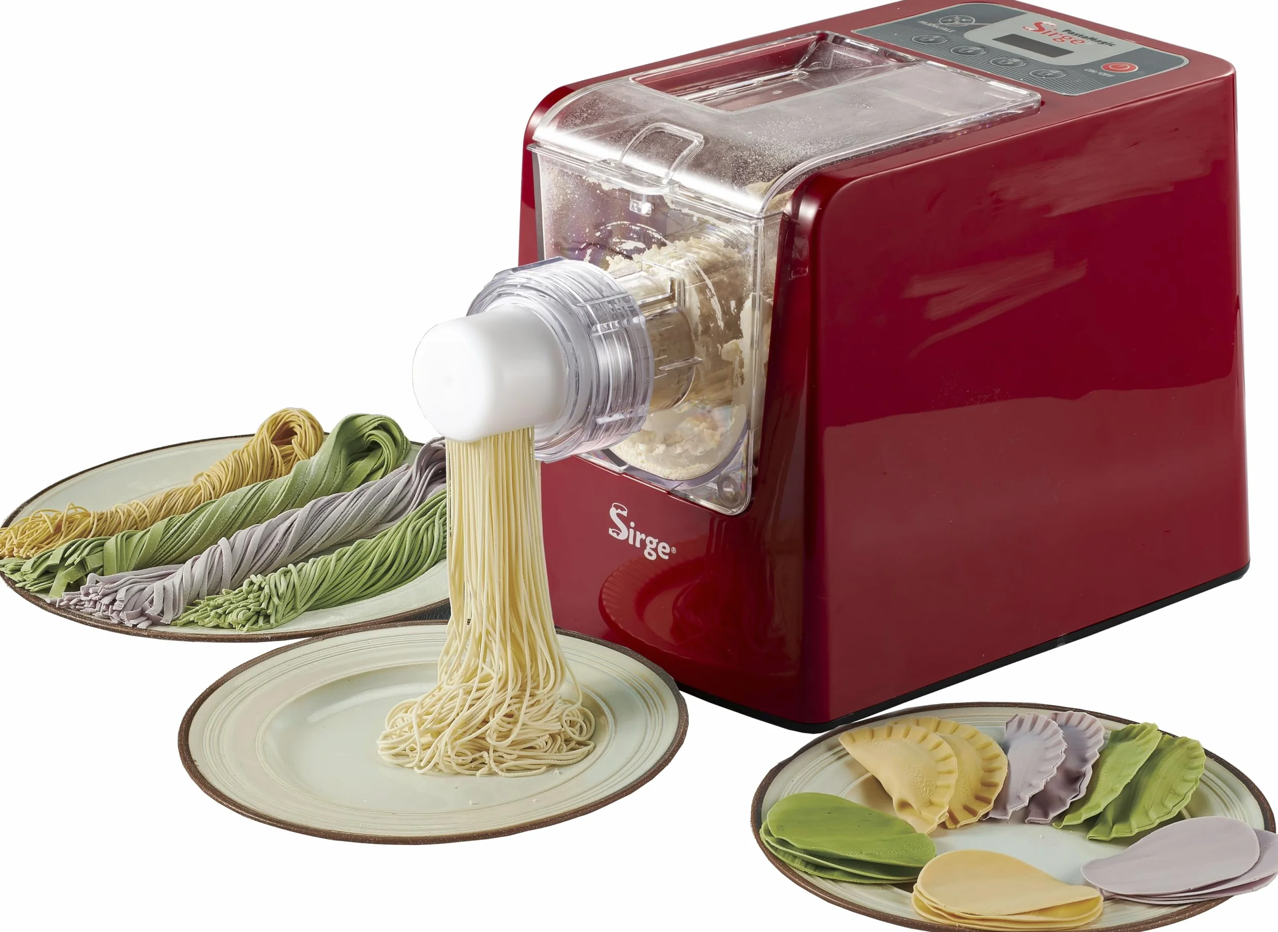 Machine à pâtes automatique Sirge PASTAMAGIC 300W – 22 filières incluses – Jusqu’à 900g de pâtes fraîches – Facile à utiliser, idéale débutants et sans gluten