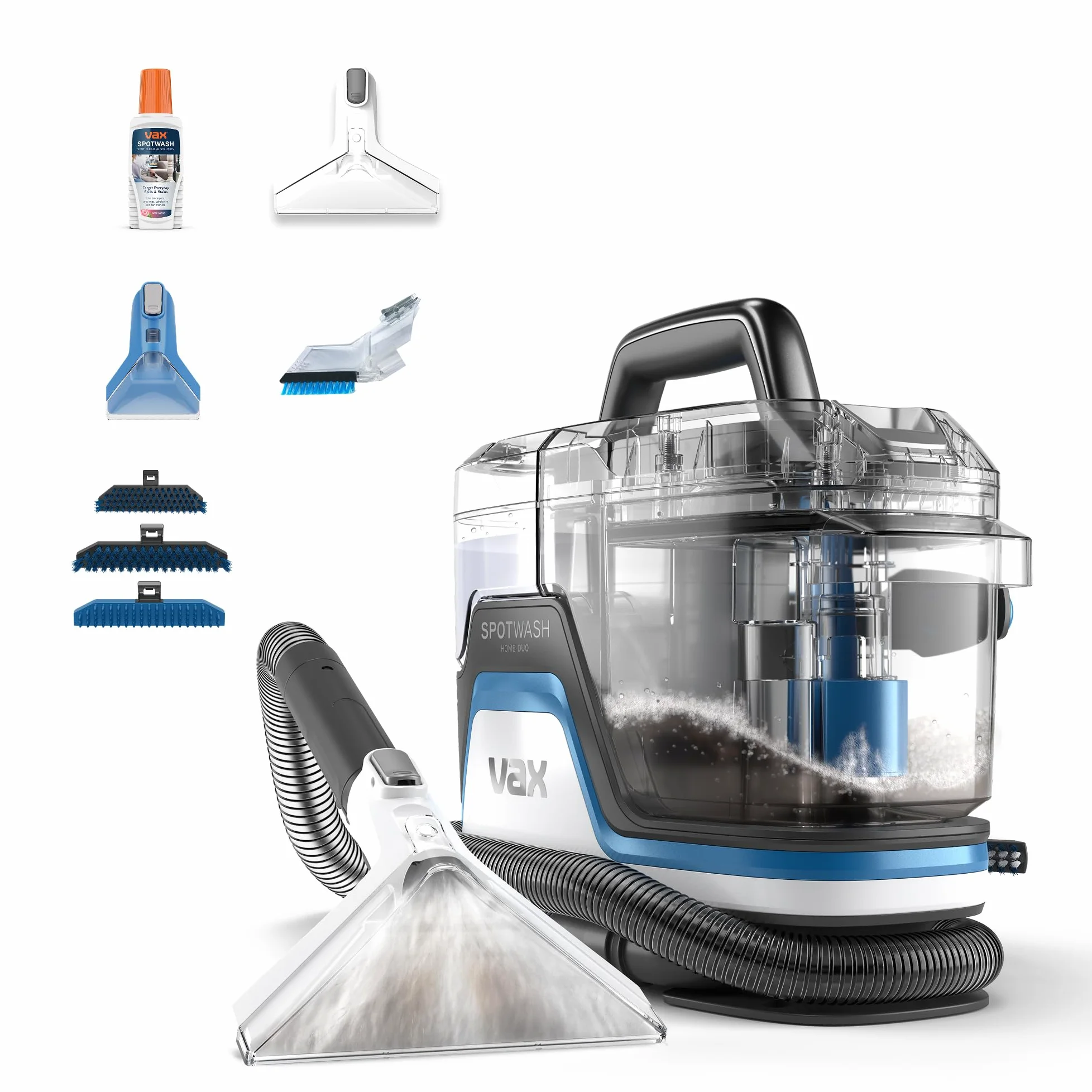 Vax SpotWash Home Duo Spot Nettoyeur, détachant pour shampouineuse tapis et tissus d'ameublement, séchage rapide, protection antimicrobienne et nettoyage en profondeur de plusieurs surfaces