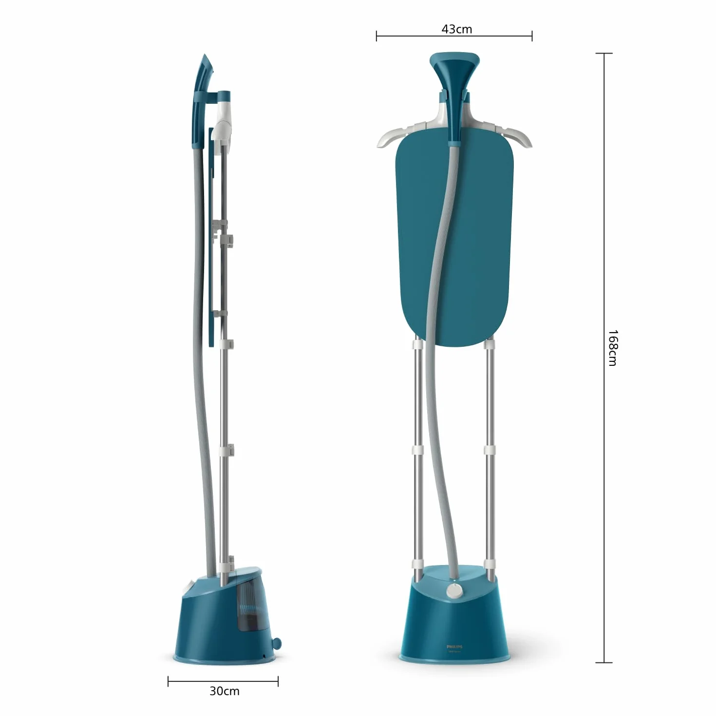 Philips Défroisseur Série 1000 - Steamer 1800W, Grand réservoir 1.8L, 3 réglages vapeur, StyleBoard intégré, Défroissage facile, prêt en 30sec, Élimination de 99,9% des bactéries, Blanc (STE1040/20)