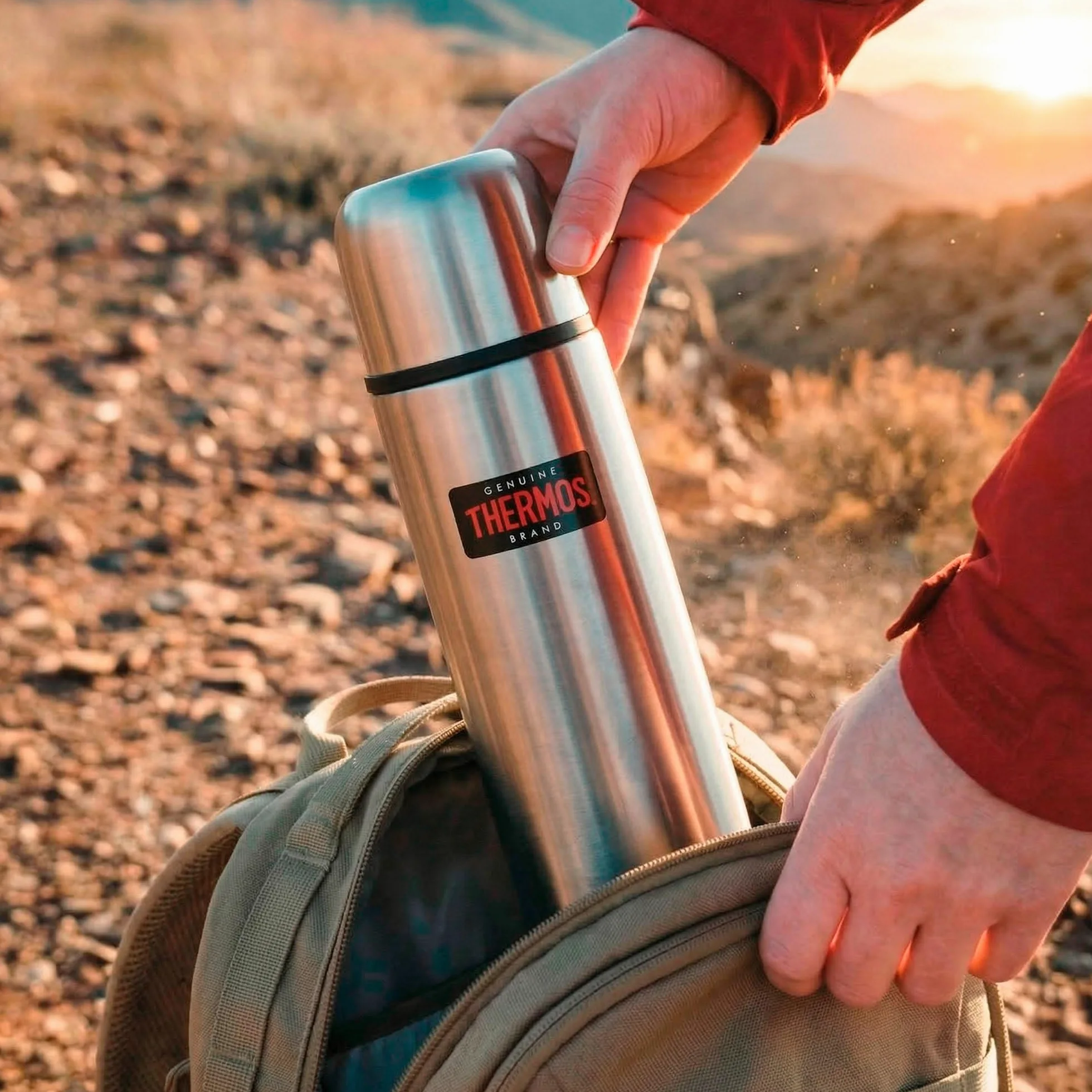 Thermos - Bouteille isotherme - Thermax - 1 Litre - Argent