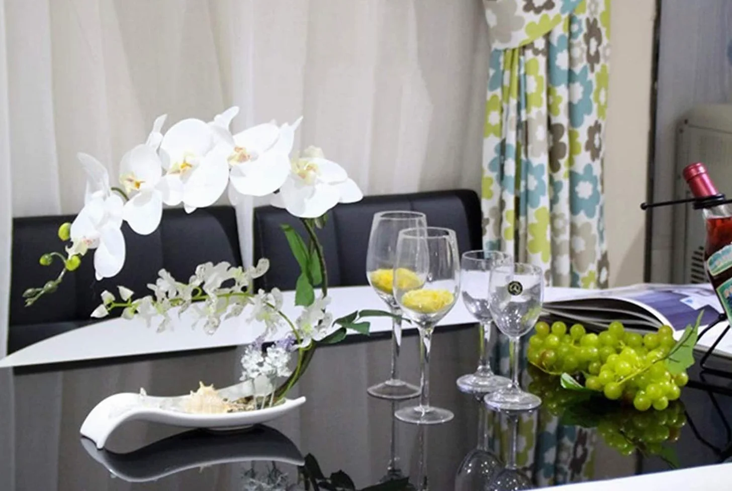 Orchidées artificielles, Arrangement botanique, Fleurs artificielles en Vase, orchidées, phalaenopsis artificielles, décoration de Maison, de Bureau, de Mariage, Aspect Naturel