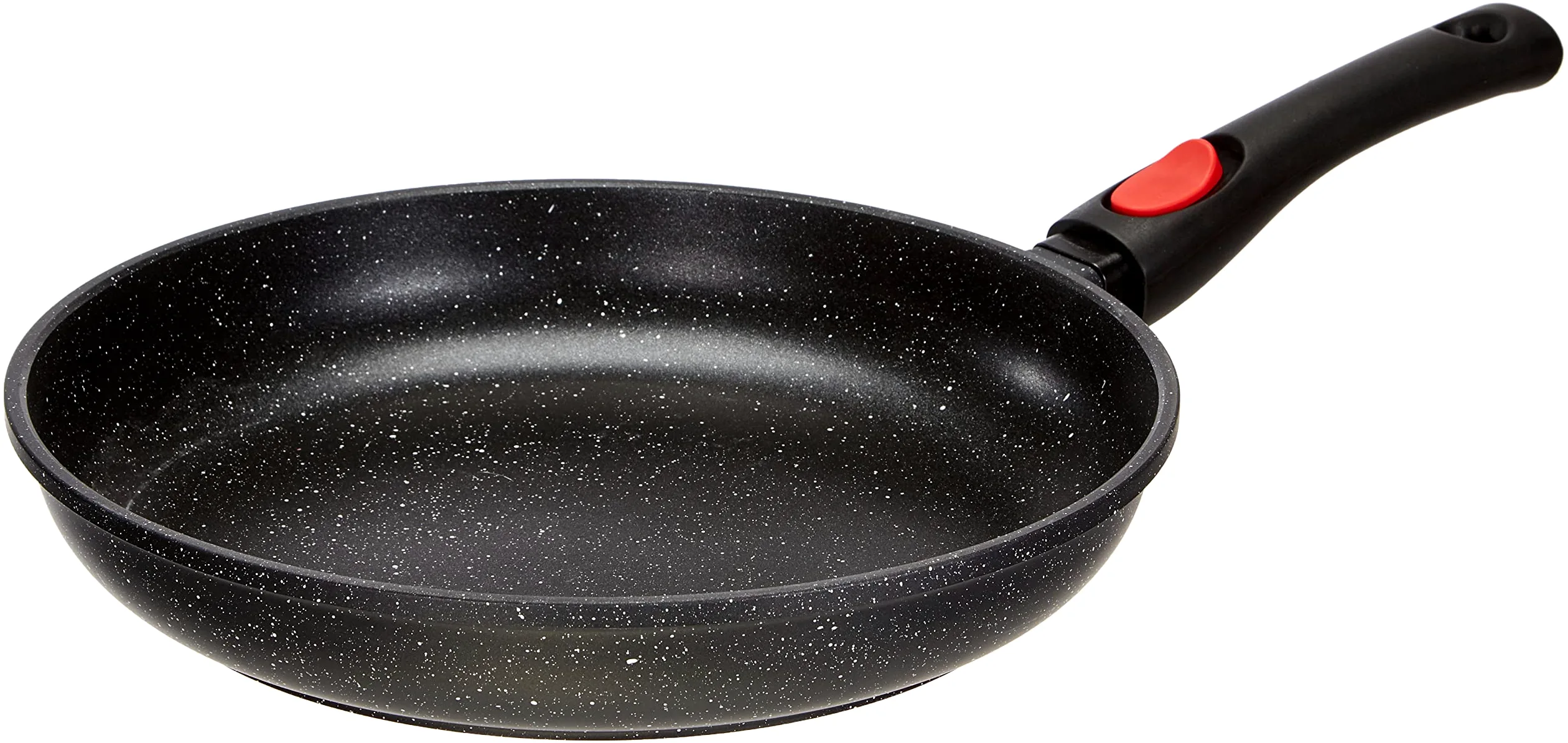 Kamberg - Poêle 30 cm - Manche Amovible - Fonte d'Aluminium - Revêtement Type Pierre - Tous Feux dont Induction - Sans PFOA - 0008024, Noir