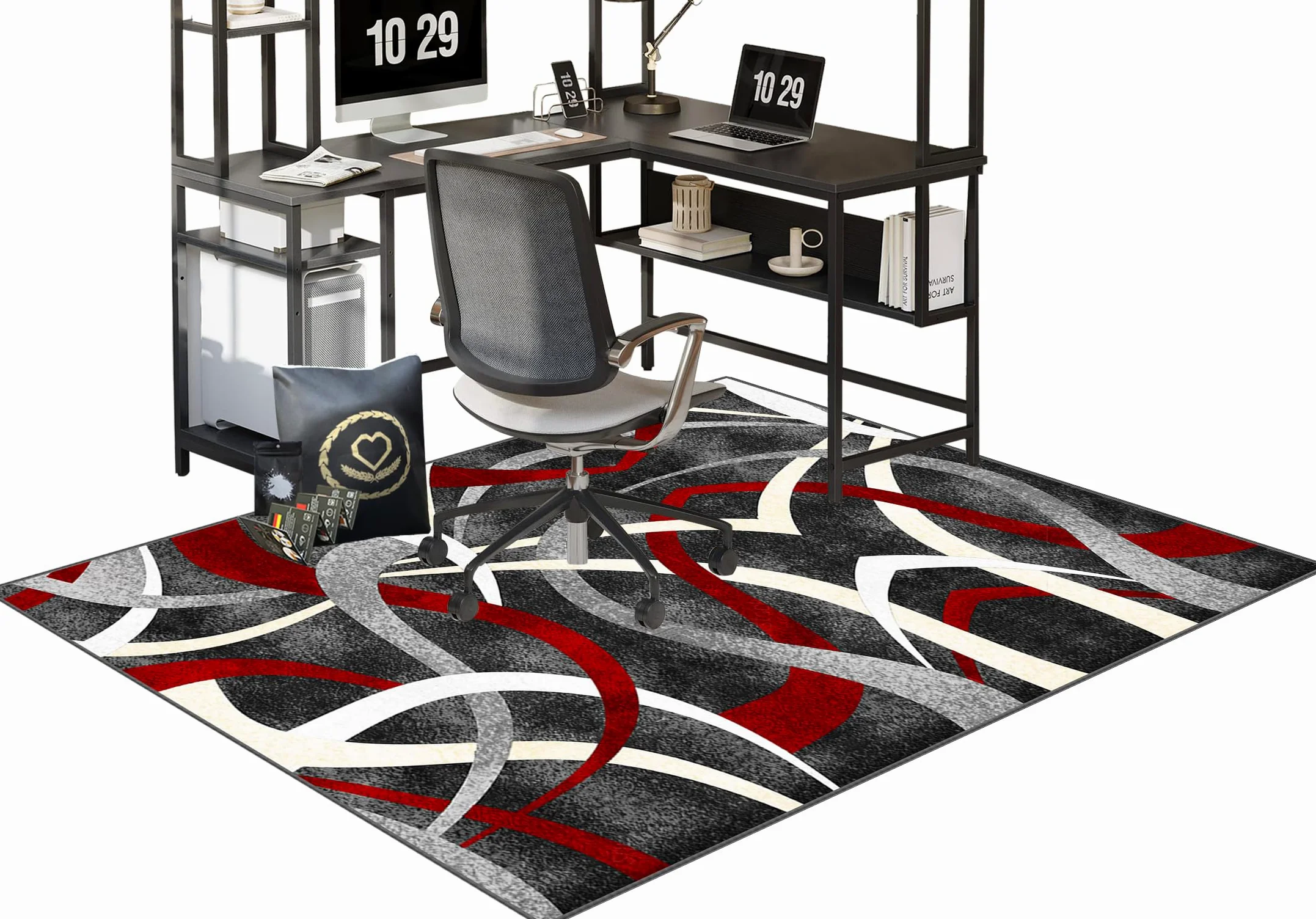 Tapis de chaise de bureau haut de gamme pour tapis à poils courts pour ordinateur de bureau, chaise de jeu avec surface facile à glisser, 90 x 140 cm, protection de sol pour bureau à domicile