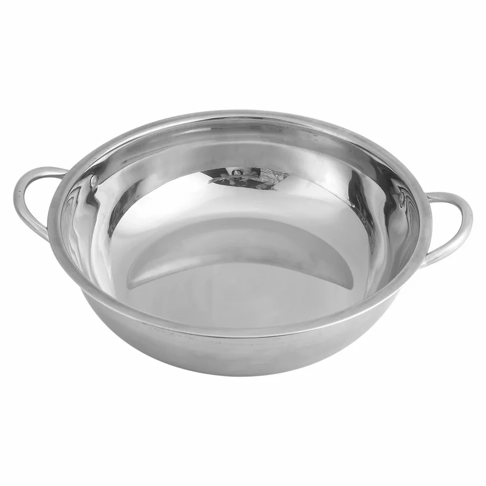 Appareil Fondue Chinoise Hot Pot En Acier Inoxydable Marmite À Fondue Convient Aux Cuisinières À Induction Cuisinières À Gaz Fours Électriques Utensiles Cuisine Sans Couvercle Autre Accessoire (30Cm)