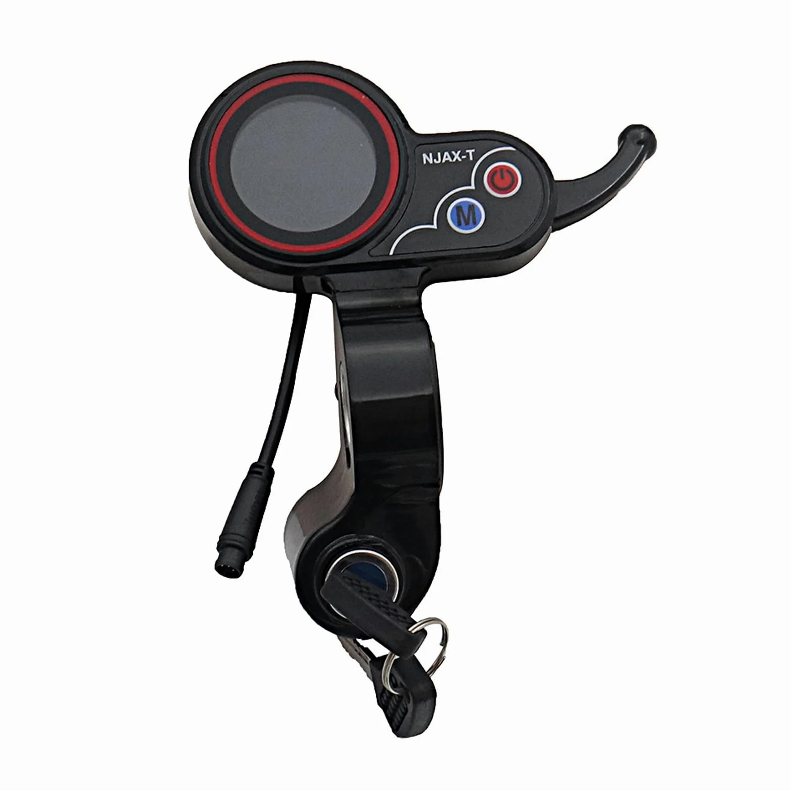 1 compteur d'accélérateur LCD avec interrupteur à clé, vitesse réglable, accélérateur noir, 6 broches pour scooter électrique NJAX-T