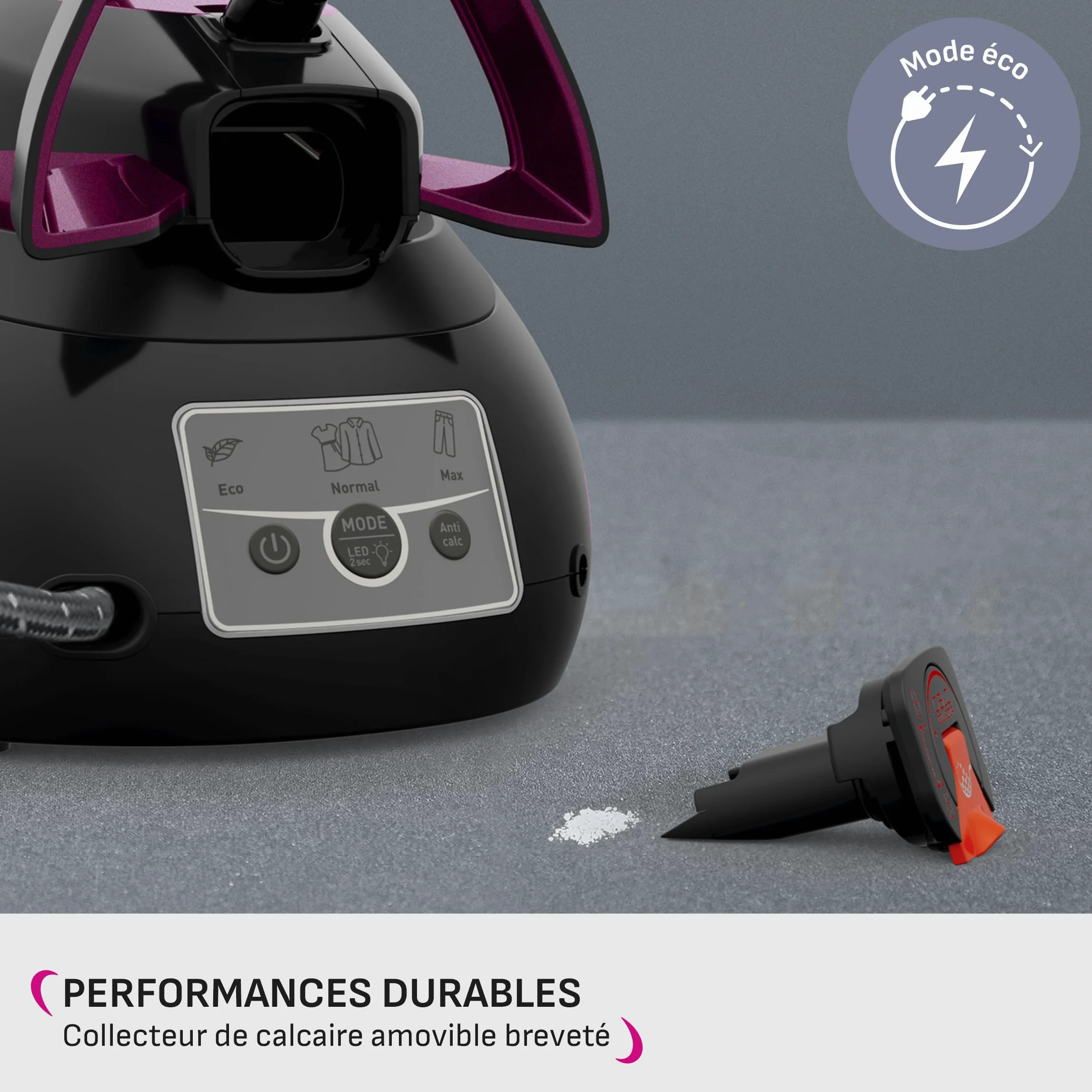 Calor Express Power Vision, Centrale Vapeur Classique, Débit vapeur 480 g/min, Sans réglage, Technologie LED Vision, Fabriqué en France, SV8152C0