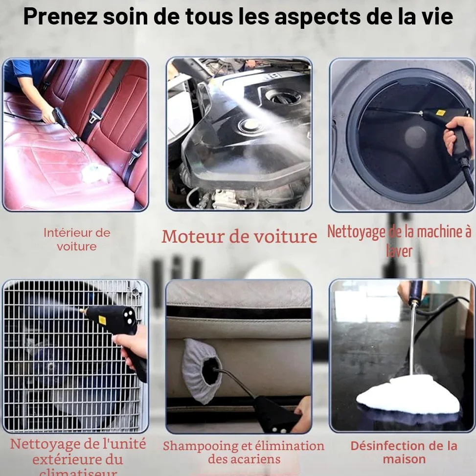 Nettoyeur Portable Haute Efficacité avec Stérilisations Avancées pour Climatisation pour Maison, Voiture, Cuisine, Prise UE Orange