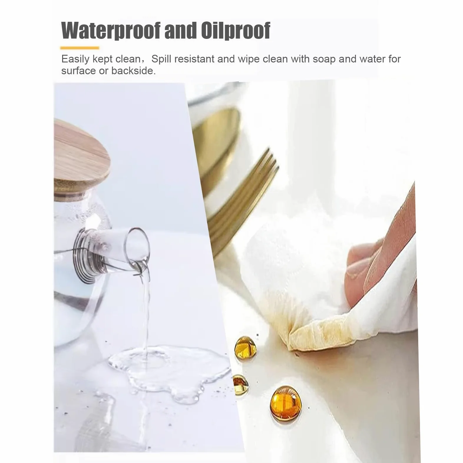 Tapis de couloir en vinyle transparent pour chaise de cuisine et de bureau de 60 x 400 cm de large, durable et antidérapant, élégant et fonctionnel