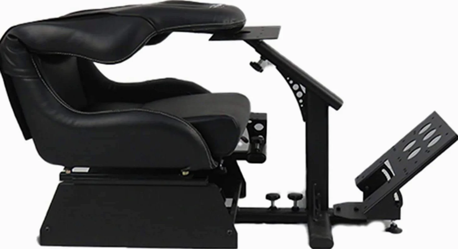 Dishot Driving Cockpit - Siège de Jeu pour Vélo de Route et Course - Supports pour Volant et Pédales - Simulation pour PS4, Xbox One, PC, PS3