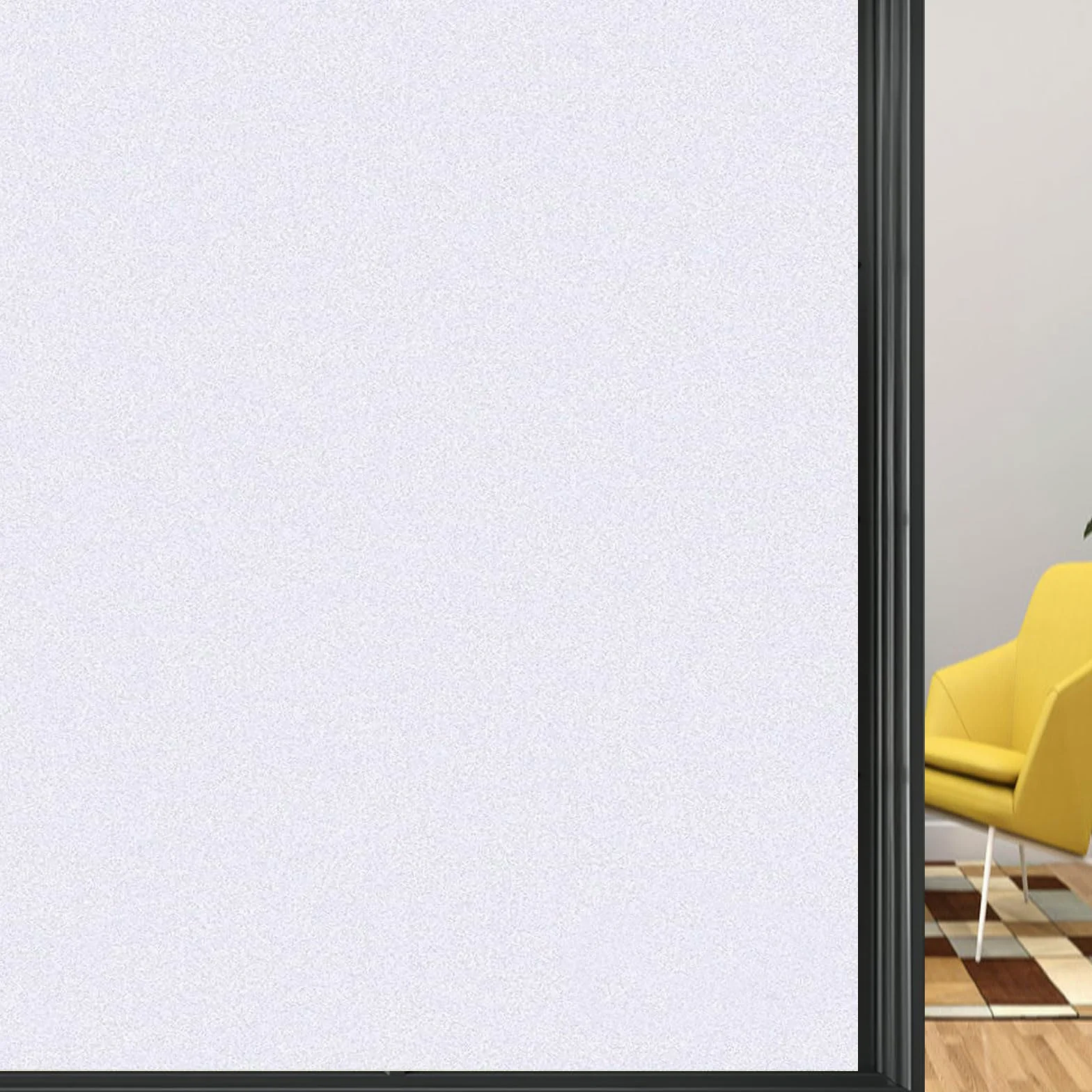 Film Electrostatique Vitre 95 x 140 cm Sticker Electrostatique Vitre Dépoli Anti UV Film Fenêtre Anti Regard Dépoli pour Bureau Chambre Cuisine, Blanc Mat