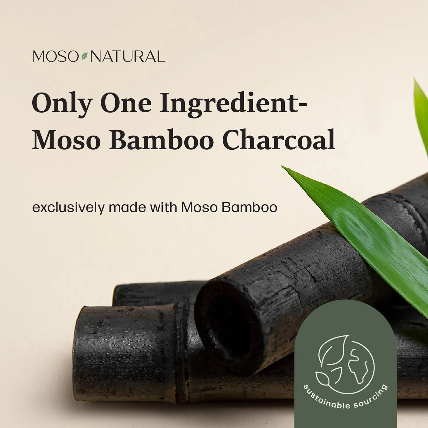 Moso Natural Sac purifiant d'air de 600 g | Absorbeur d'odeurs de charbon de bambou de qualité supérieure | Désodorisant pour grands espaces, chambre, cuisine, sous-sol | Éliminateur d'odeurs