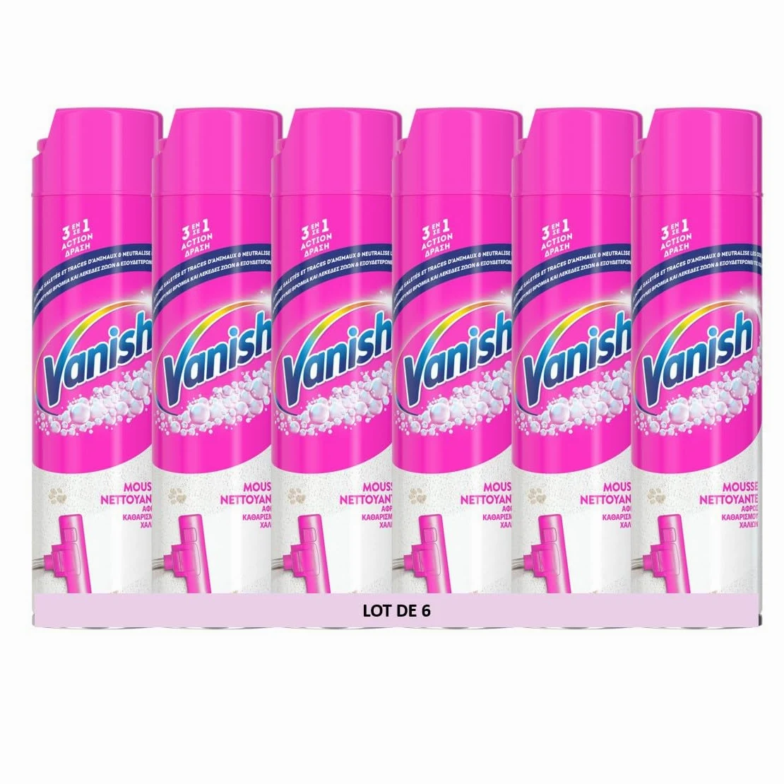 Vanish Nettoyant Tapis et Moquette - Détachant lot de 6 x 600 ml