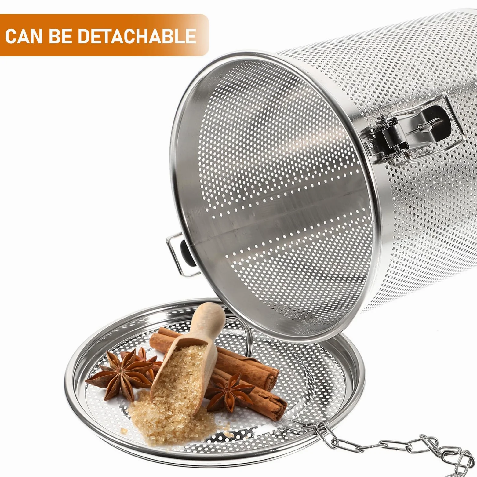 Yardwe Boule à thé en acier inoxydable - Boule à thé - Infuseur à thé - Boule d'assaisonnement en maille fine - Infuseur de cuisson pour feuilles de thé en vrac
