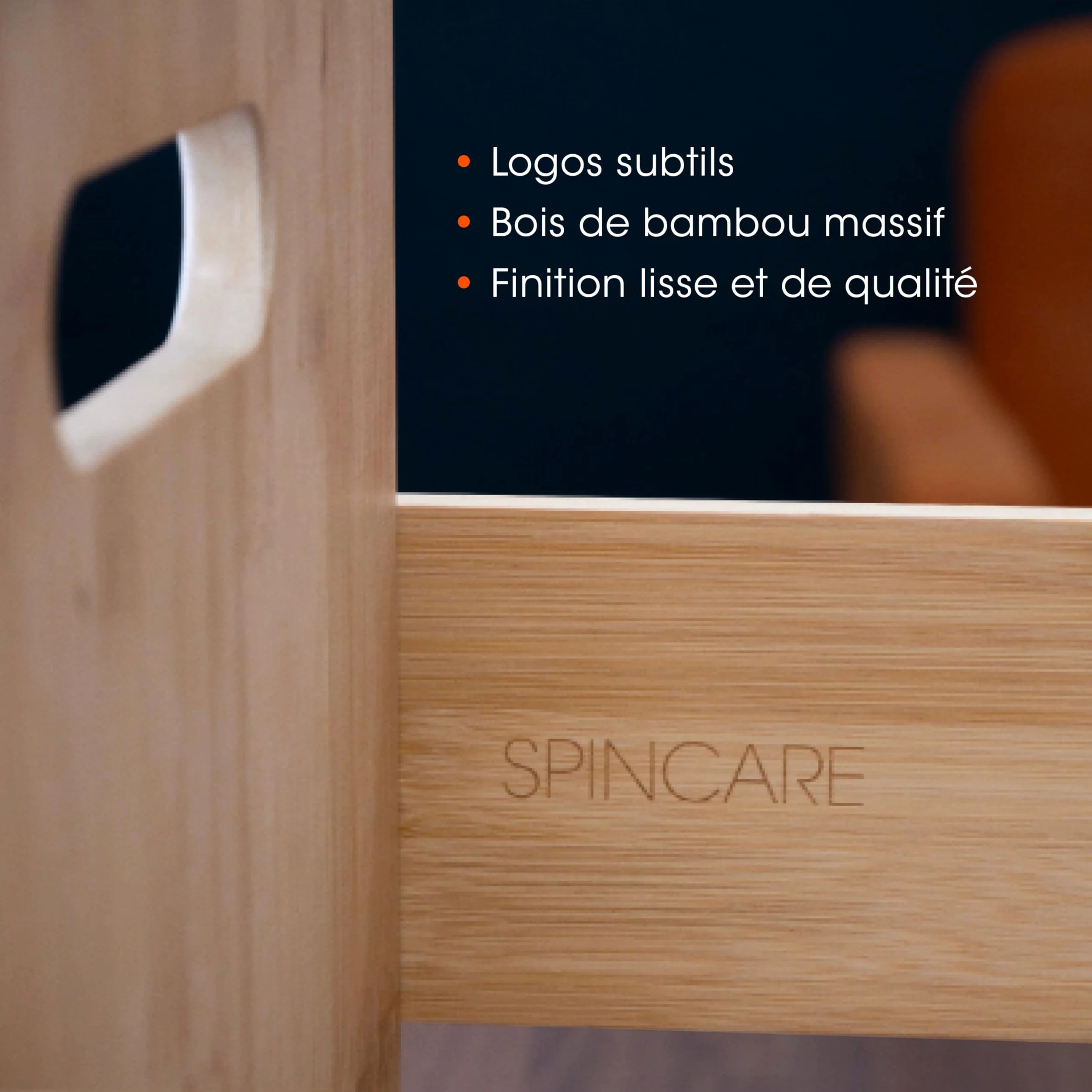 SPINCARE Caisse rangement vinyle | Caisse vinyle et boîte d'affichage en bambou Premium pour disques vinyles 33 tours et albums | Contient jusqu'à 80 LPs | Pour disques simples, doubles et coffrets