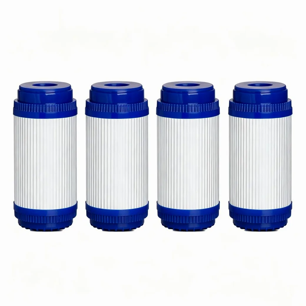 Lot De 4 Cartouches Filtrantes À Charbon UDF 12,7 Cm X 7,1 Cm – Remplacement Universel Pour Systèmes De Filtration D'eau Sous Évier, Sur Comptoir Et Pour Toute La Maison