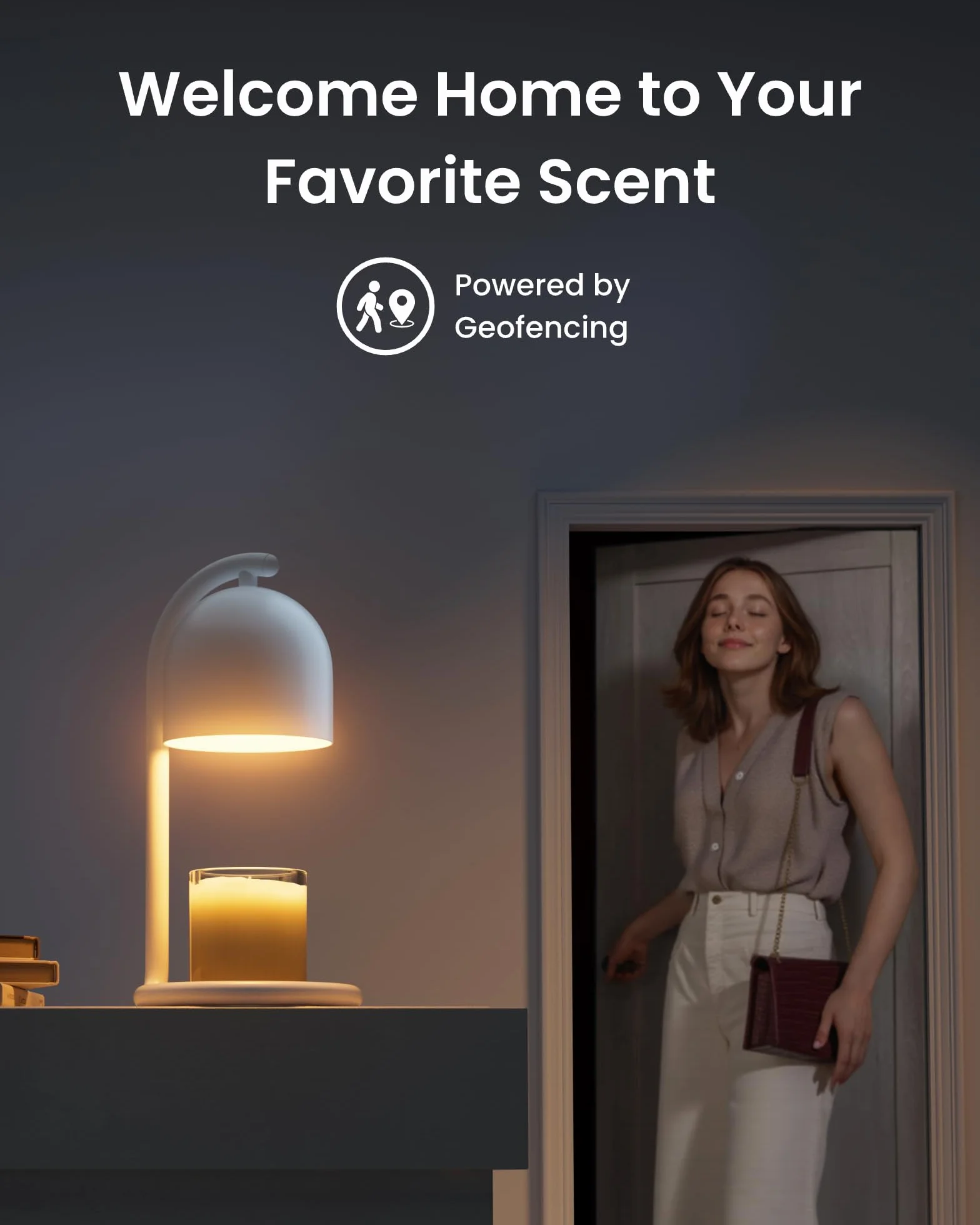SwitchBot Lampe Chauffe Bougie avec Coffret Cadeau, Candle Warmer Lamp compatible Matter pour Apple Home & Alexa, Minuterie et Variateur Lampe Bougie électrique pour Parfumées Maison, Chambre, Blanc
