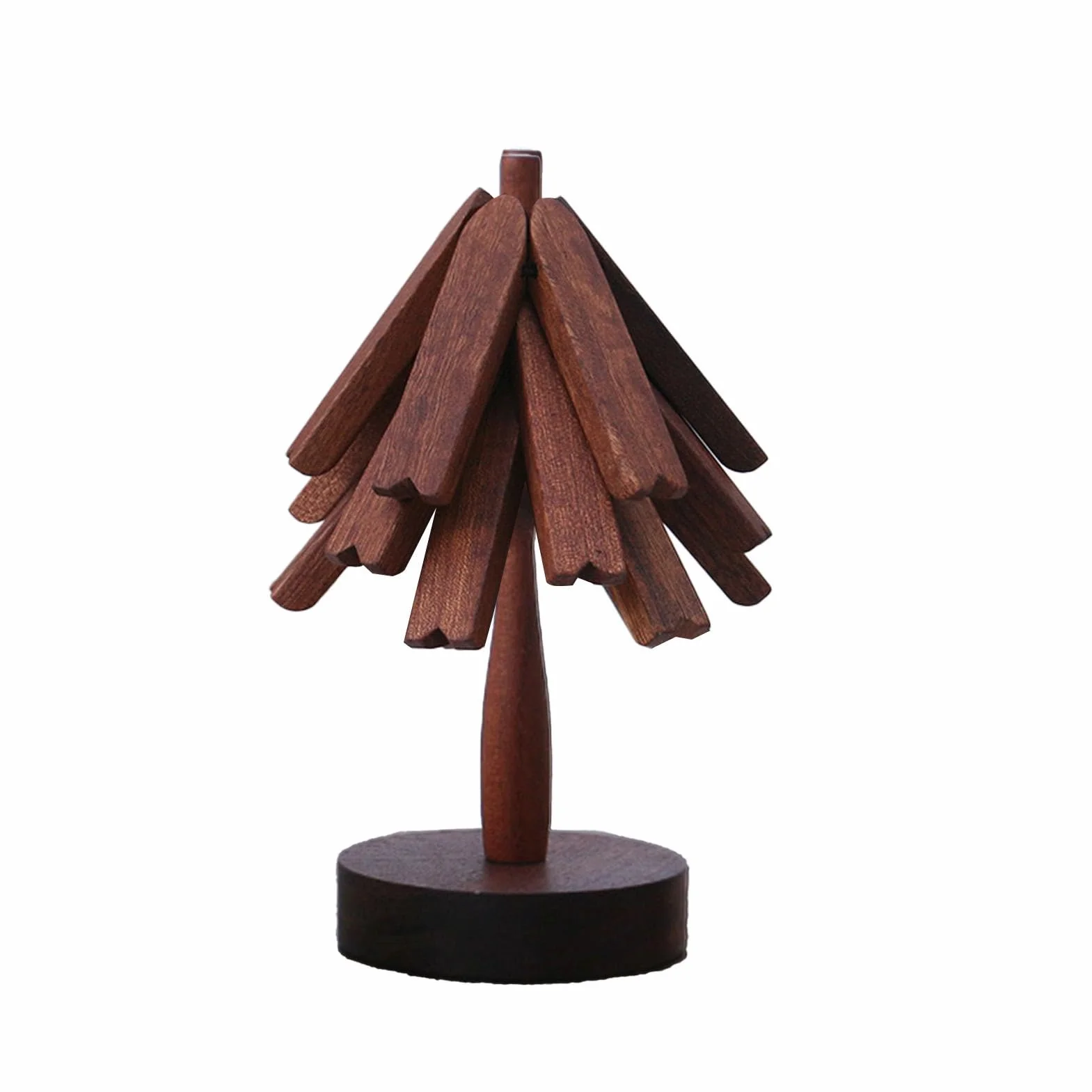 Dessous de plat en bois pour plats chauds, dessous de plat pour poêles chaudes en bois avec d'arbre, tapis chaud multifonction, dessous de verre en bois en forme d'arbre résistant à la chaleur | chaudes en bois avec d'arbre, tapis chaud multifonction, des