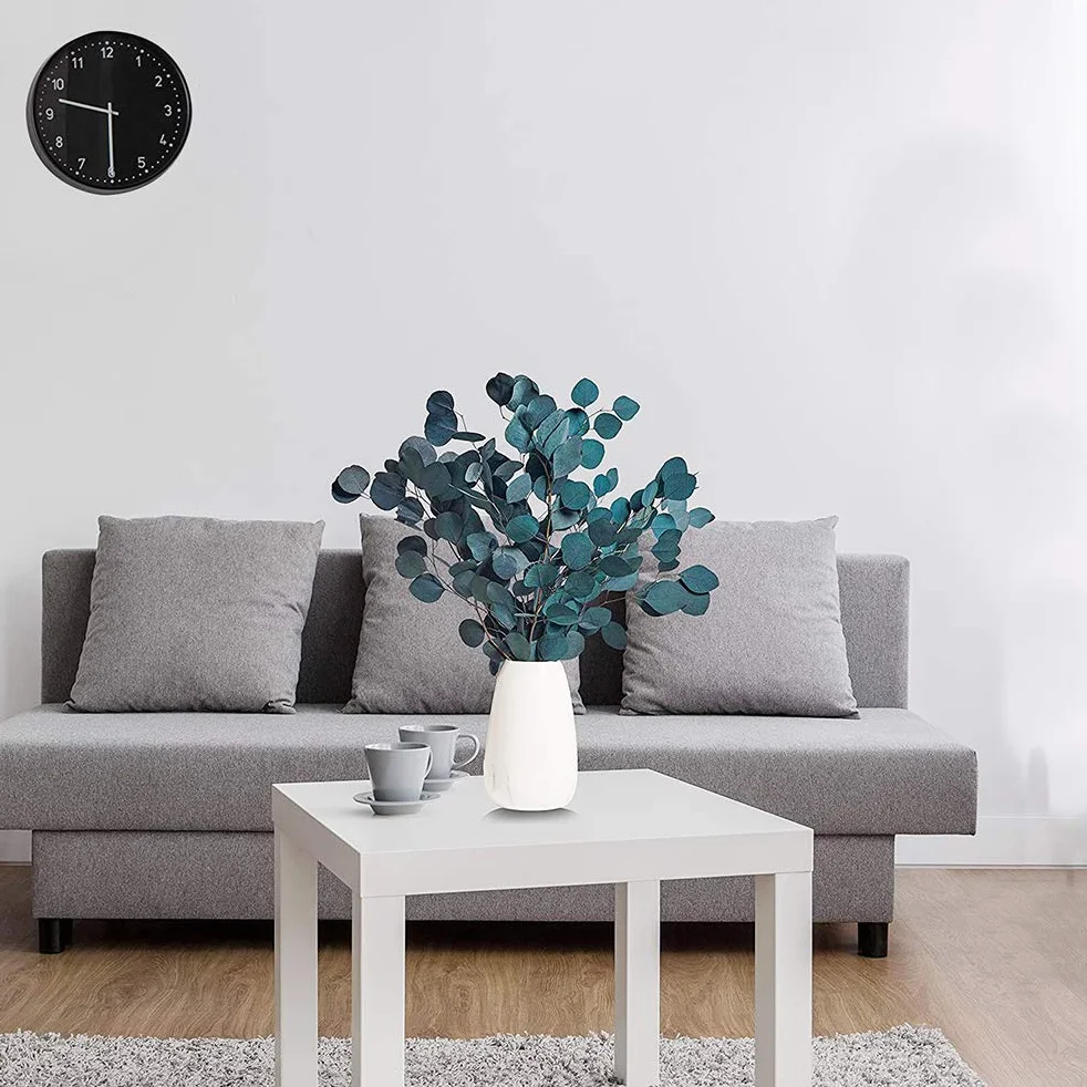 Fleurs Séchées Bleues, Eucalyptus, 40 * 20 * 5, Intérieur, Occasions Spéciales