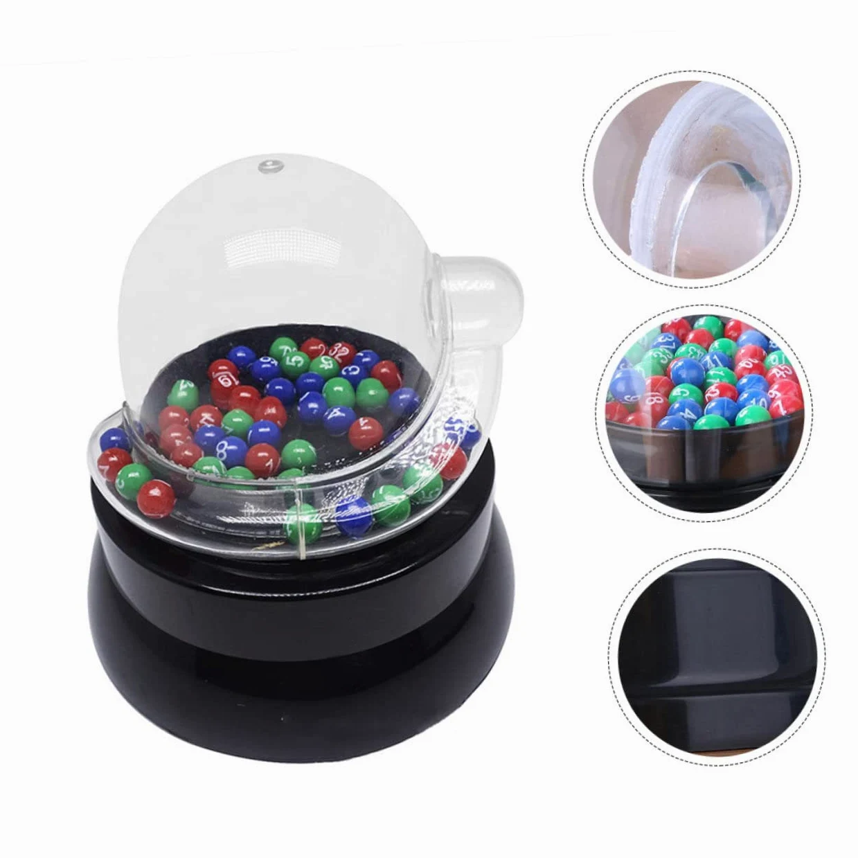 ifundom Machine à Loto Machine à Boules de Loterie pour Âges Variés Design Transparent Résultat Équitable Jeux de Société et Karaoké