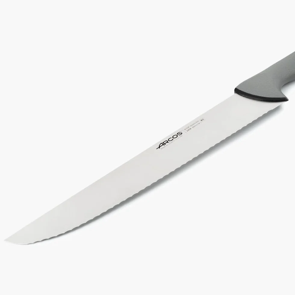 Arcos Couteau Pêcheur Lame Dentelée Acier Inoxydable NITRUM 35 cm Manche Ergonomique Antidérapant Idéal Poisson Série Colour Prof