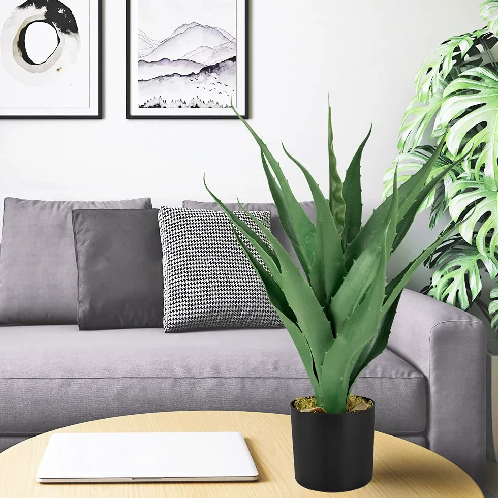 Decovego Aloe Vera Plante Artificielle Artificiel Plastique Arbre 55 cm