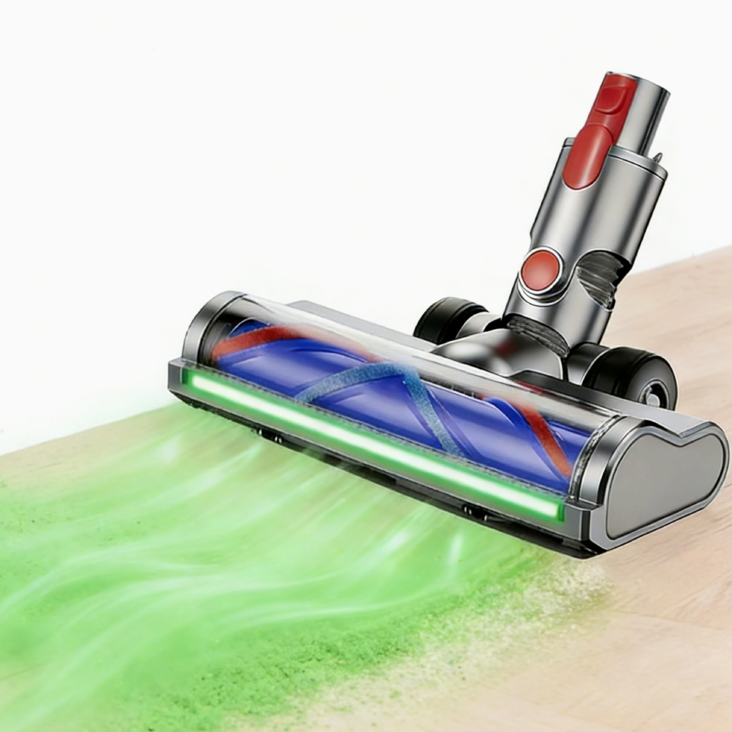 Brosse de remplacement compatible pour Dyson V11 V15 V10 V8 V7, tête de nettoyage avec détection de poussière, accessoire d’aspirateur pour parquets, sols durs et tapis, nettoyage efficace