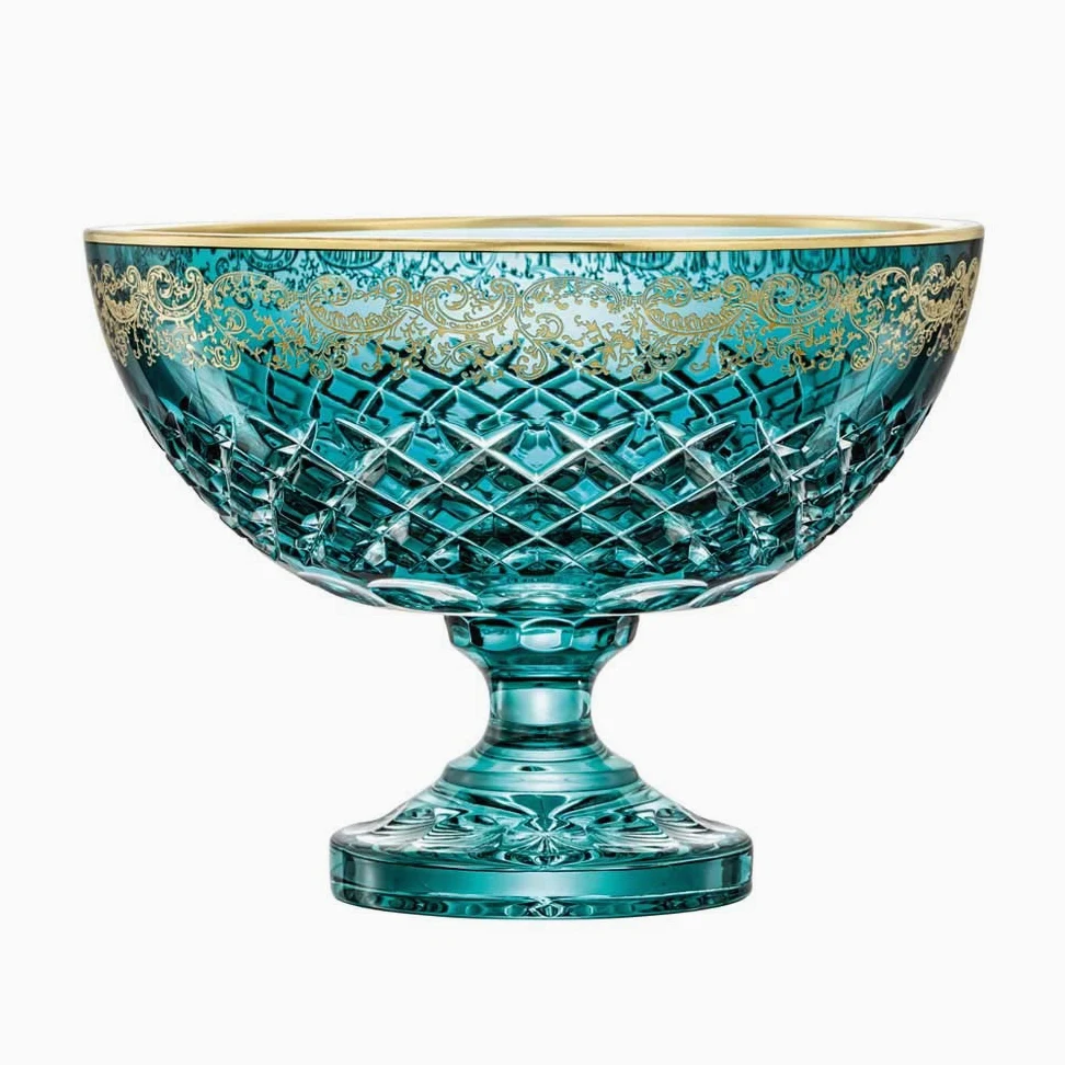 ARNSTADT KRISTALL Bol en cristal arabesque (26 cm) Rubis rouge