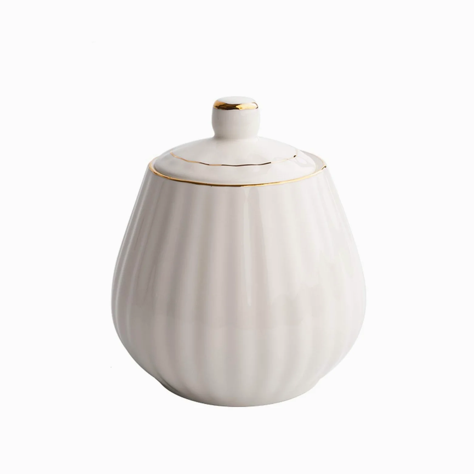 Pot de Sucre Boîte de rangement en céramique de céramique de céramique de sucrerie avec couvercle à la maison Creative Sugar Bowl est le meilleur choix for les cadeaux à la famille et aux amis Bol à S