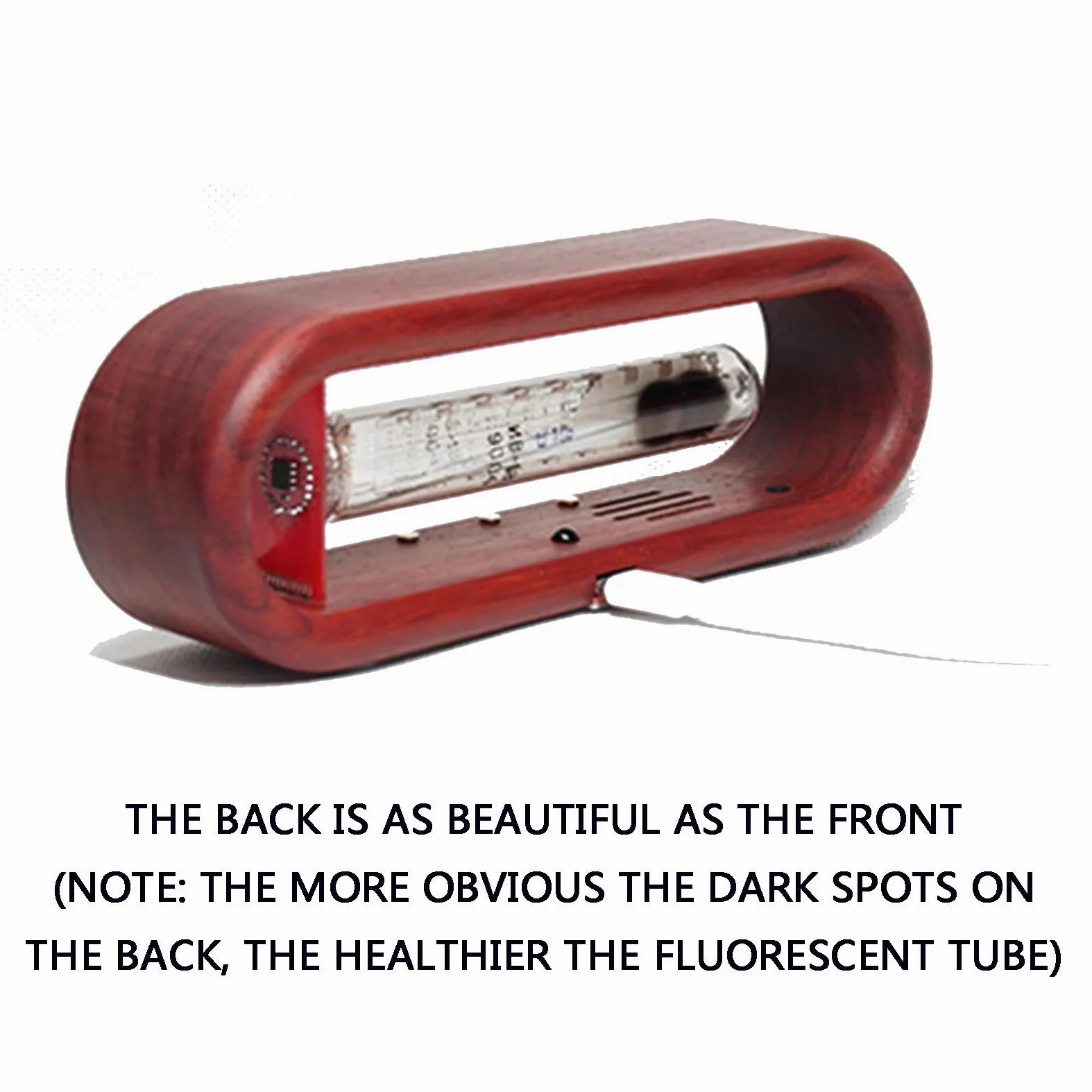 Cadeaux personnalisés, Horloge de Bureau à Tube sous Vide, capteur de lumière à Tube Fluorescent, Horloge à LED, Horloge à Tube Nixie en Bois Massif, touchez Le Bouton, p
