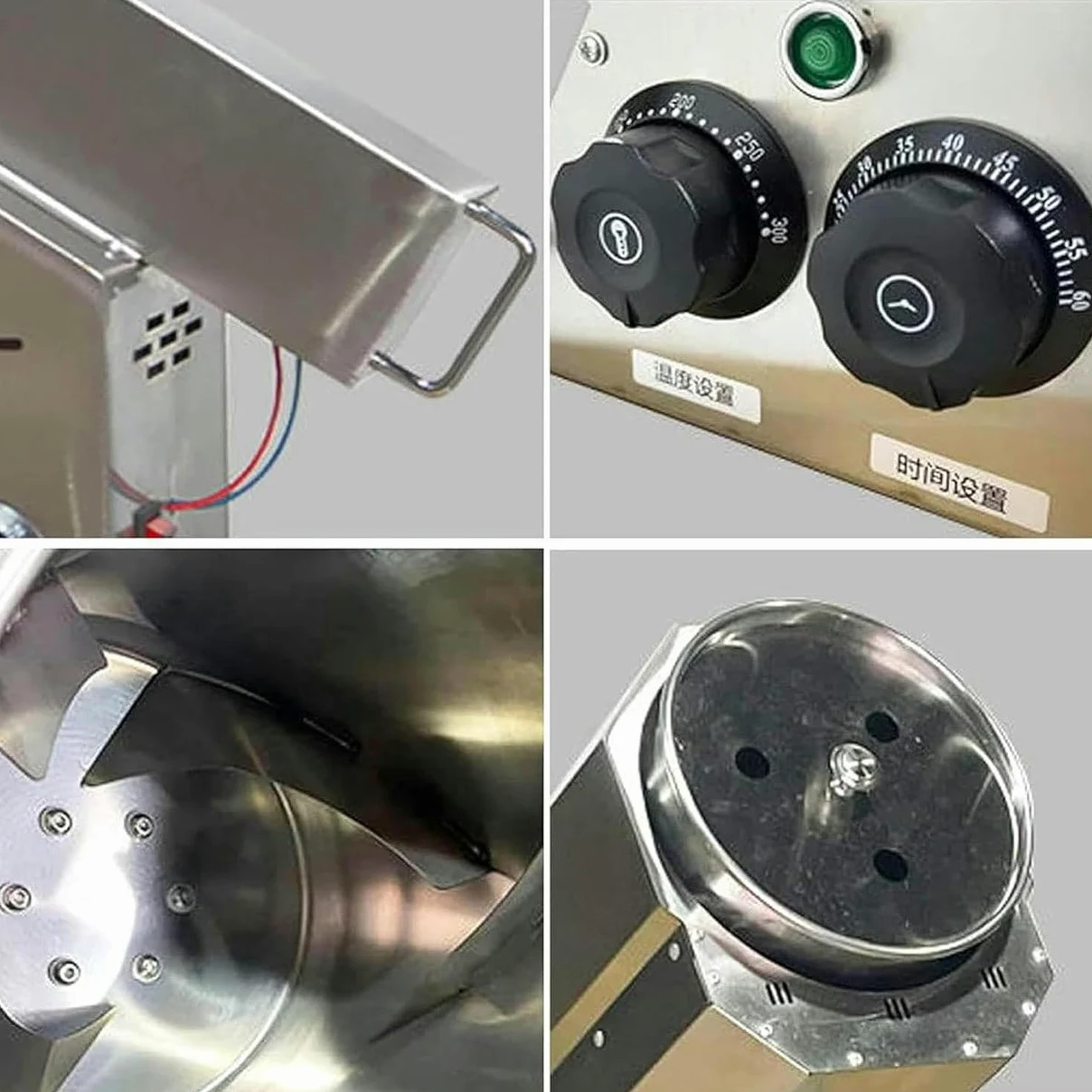 Torréfacteur De Café 1500 W, Torréfacteur électrique De Grains De Café, Torréfacteur en Acier Inoxydable 2 Kg avec Minuterie, pour La Cuisson du Café, Châtaigne, Cacahuètes Et Céréales