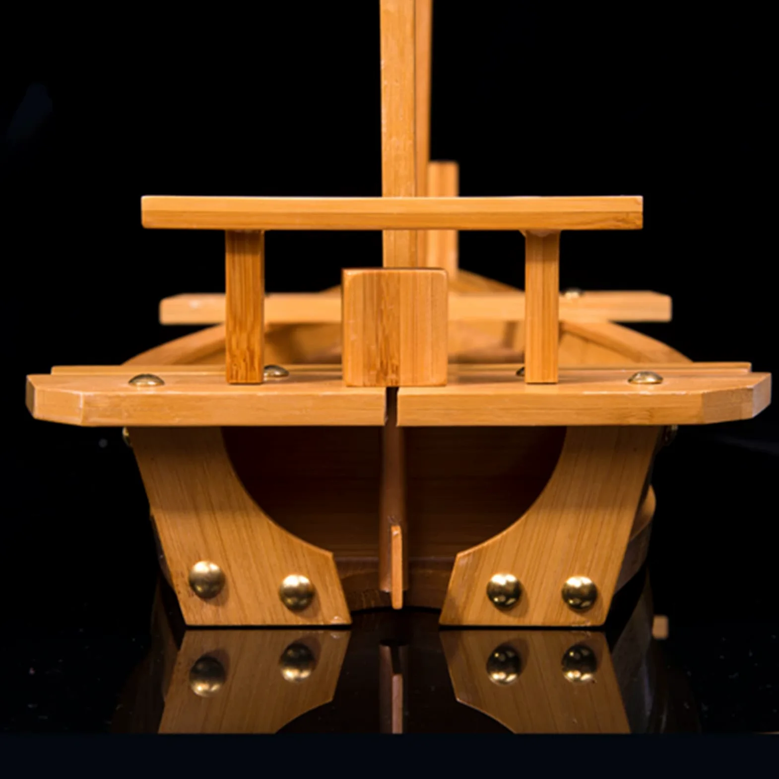 Assiette de service à sushis en bois - Grande taille - 70 cm - Idéal pour restaurant ou service de restauration